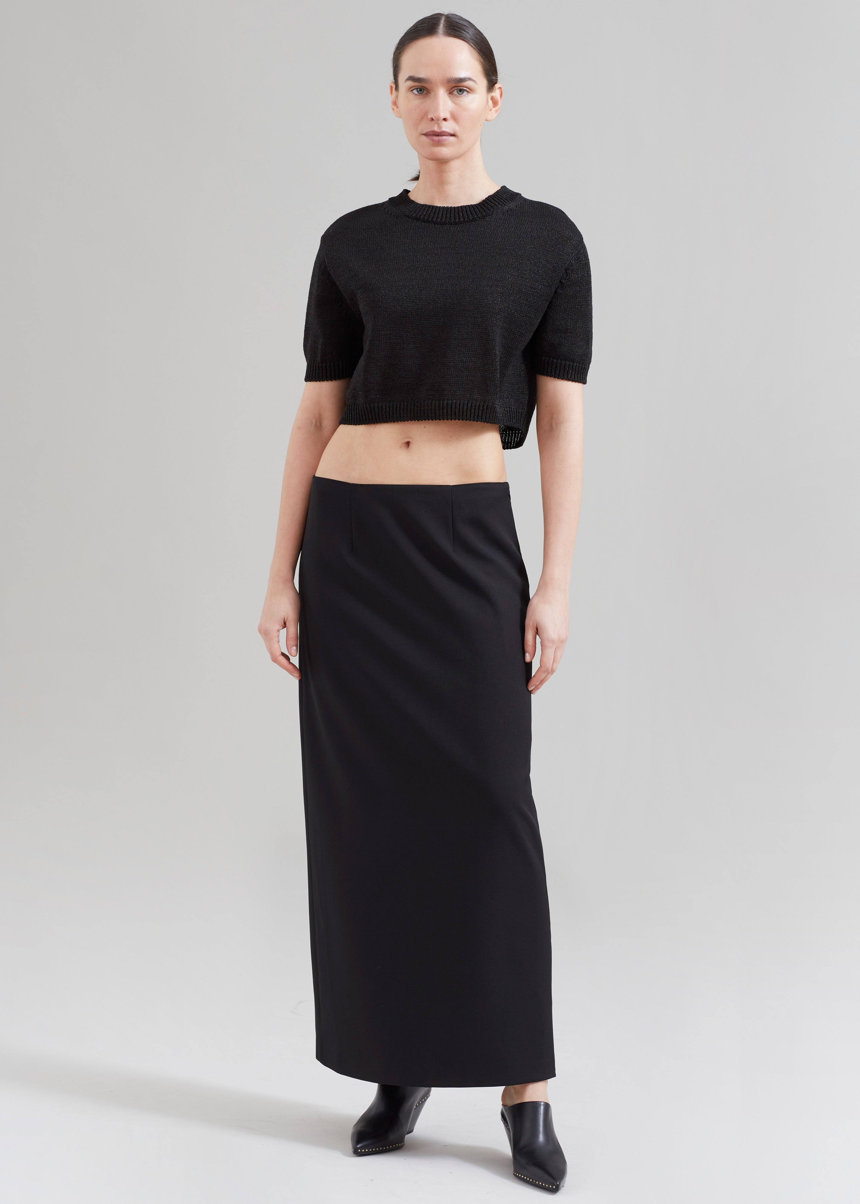 Demi Pencil Skirt - Black - 3