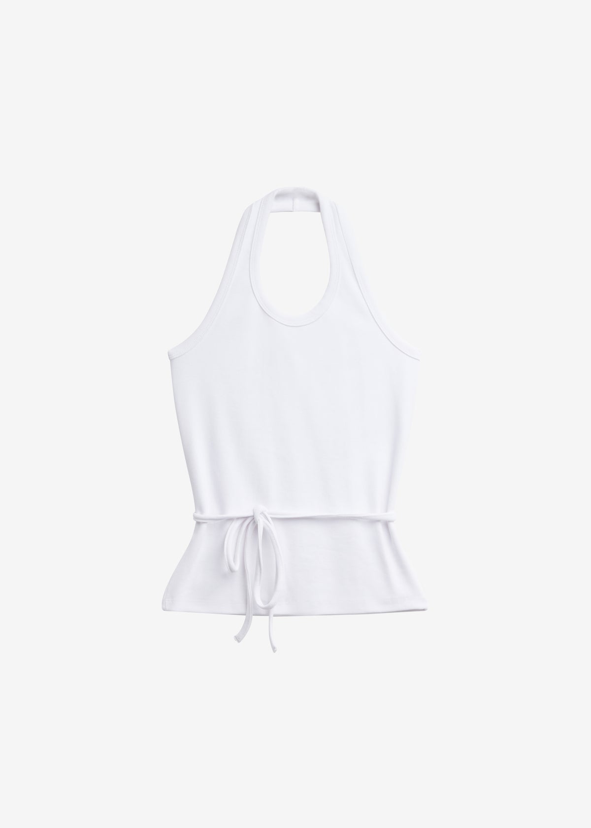 Denia Halter Tie Top - White - 7