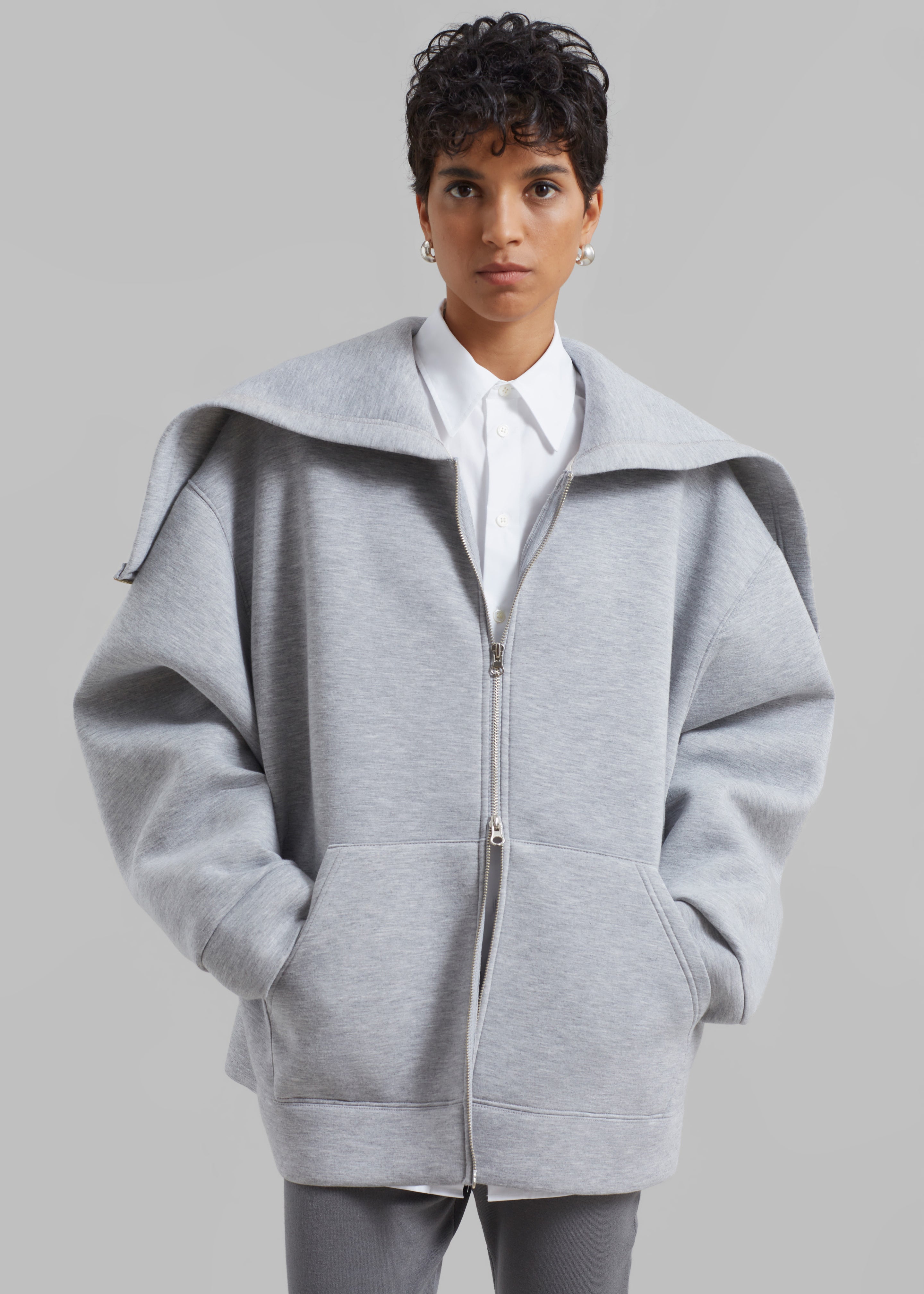 Denton Oversized Hoodie Grey The Frankie Shop