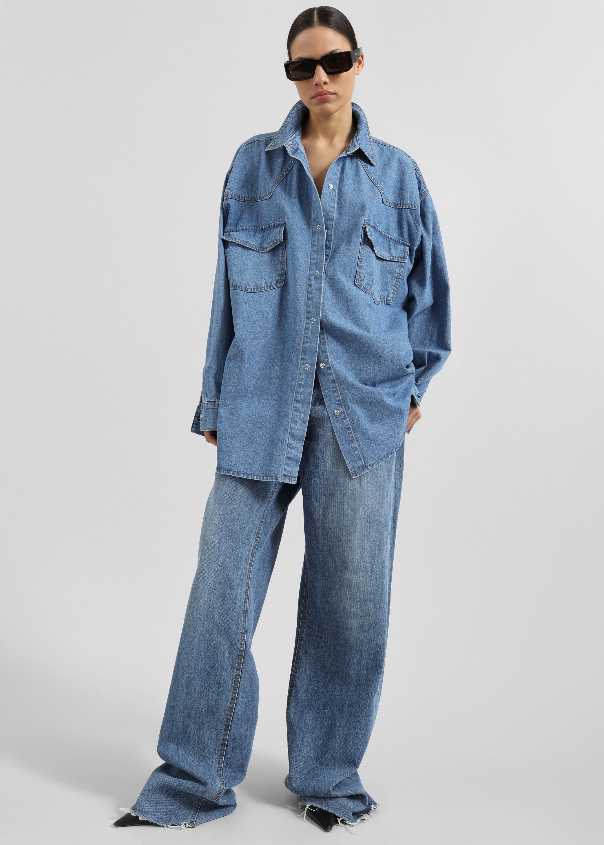 Shop the look image for Desona Denim Shirt - Medium Wash
