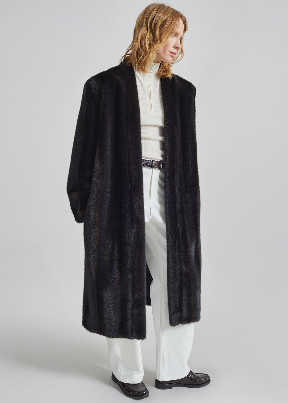 Destiny Padded Faux Fur Coat - Brown