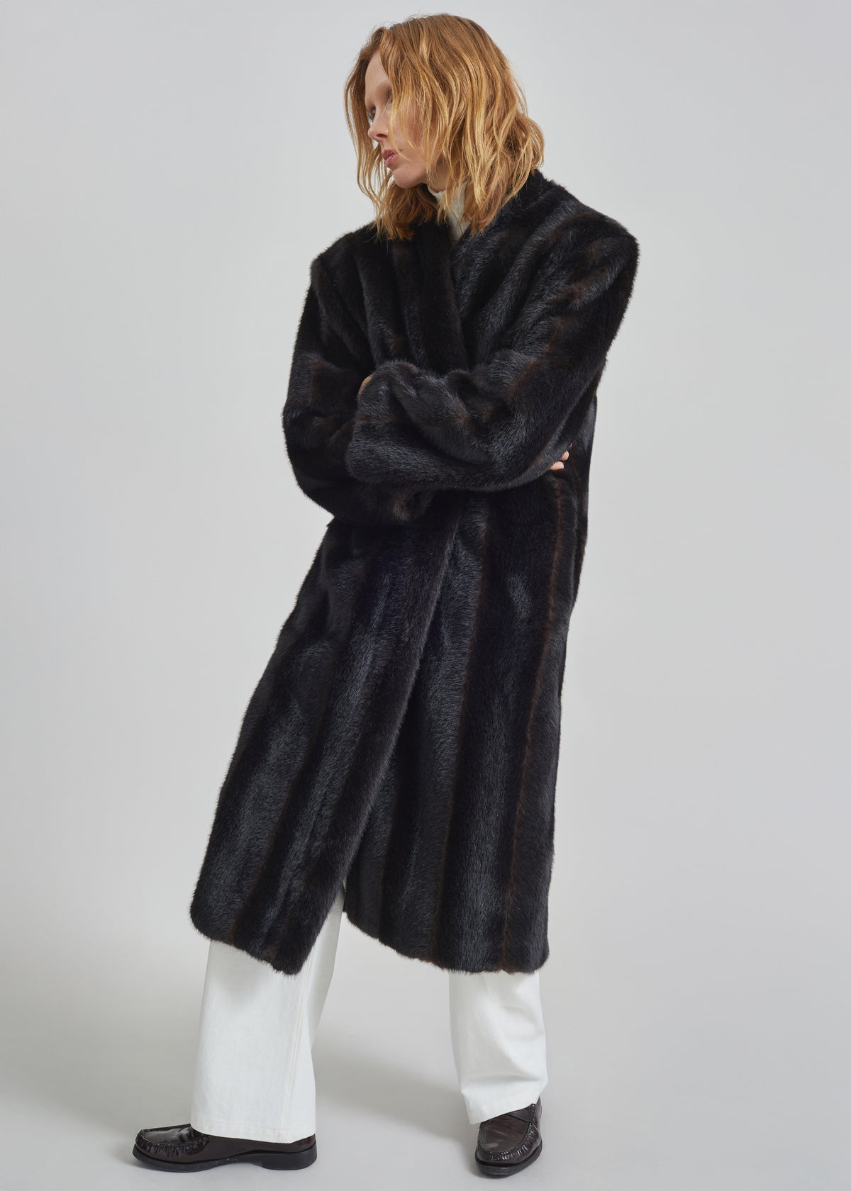 Destiny Padded Faux Fur Coat - Brown - 7