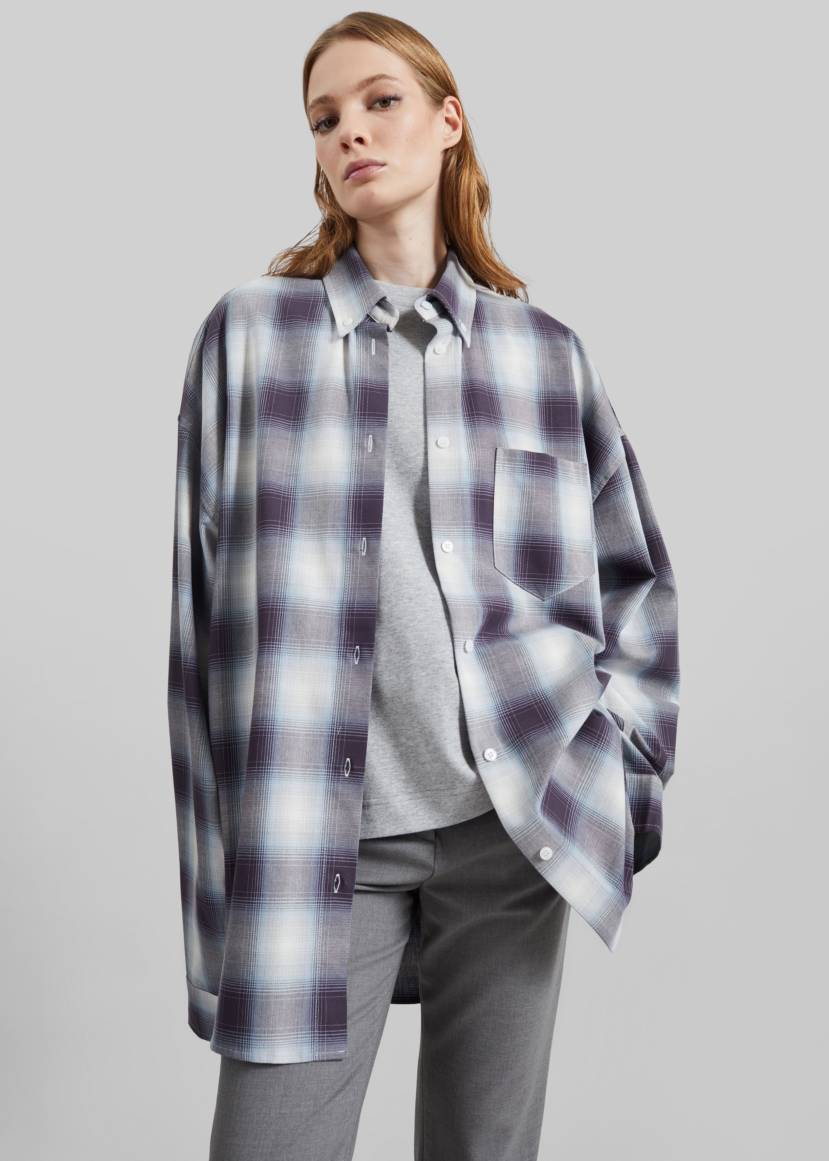 トップス belvet Checkered shirt Devv Shirt - Checked Blue – The Frankie Shop