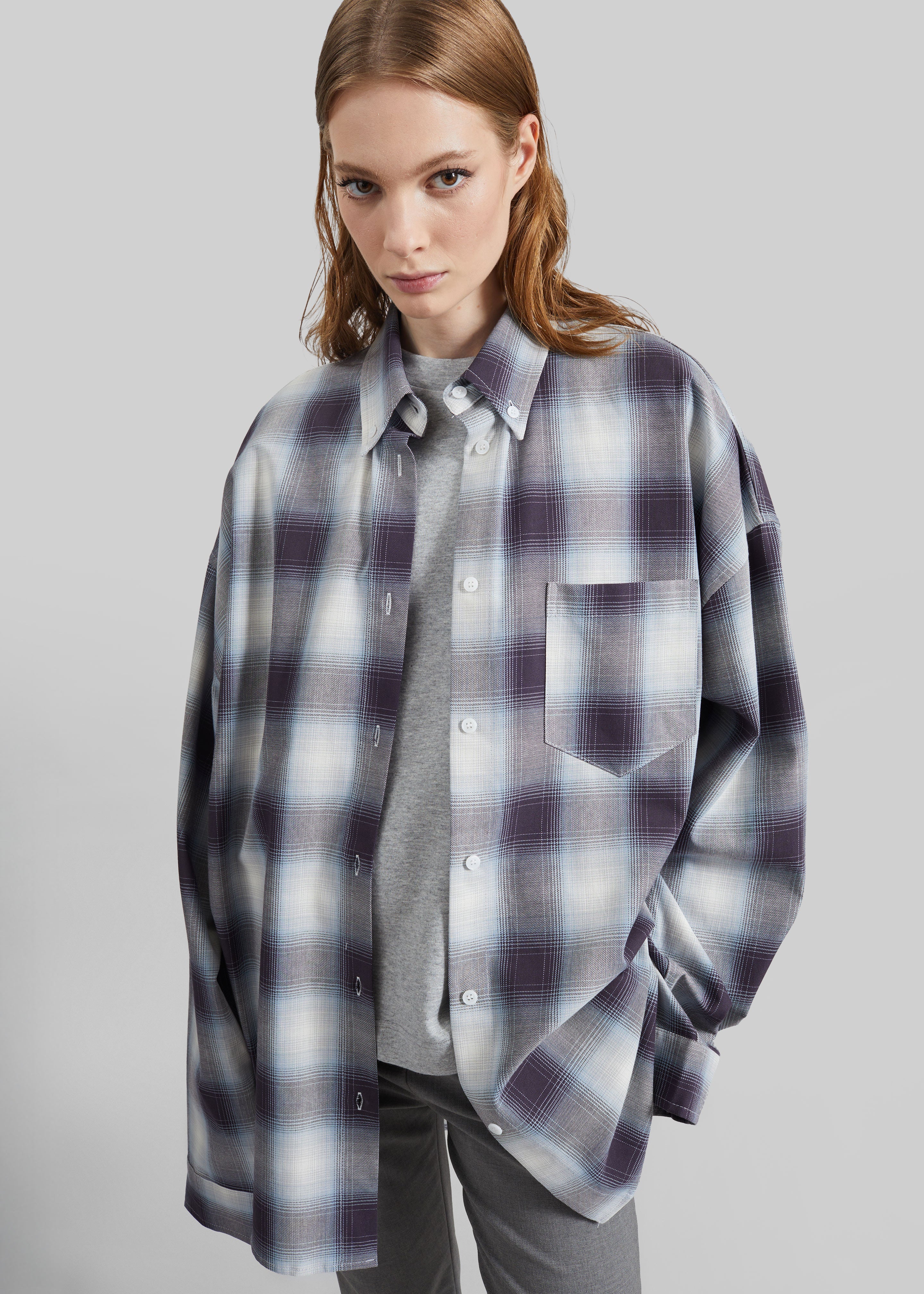 Devv Shirt - Checked Blue – The Frankie Shop