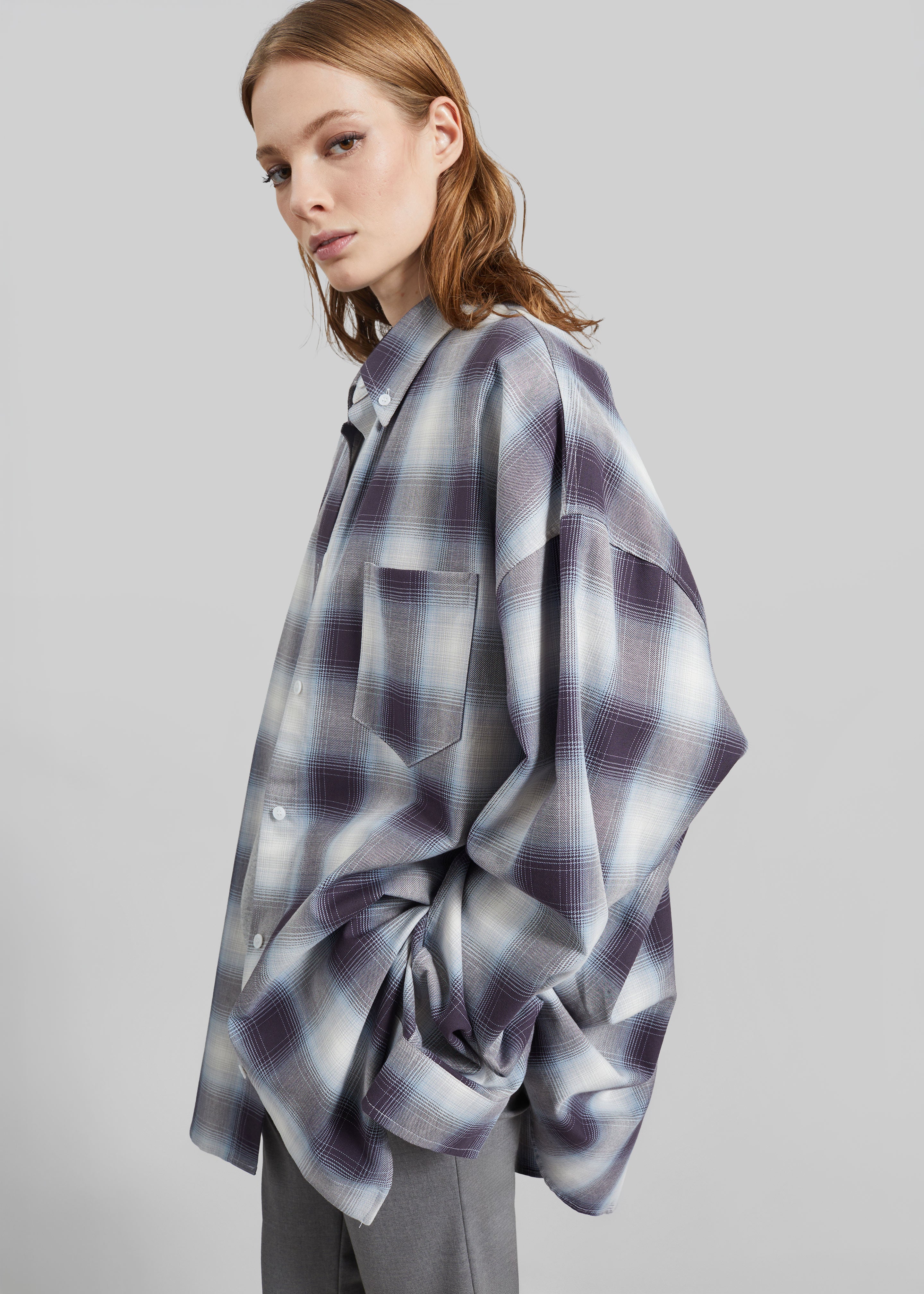 Devv Shirt - Checked Blue - 2