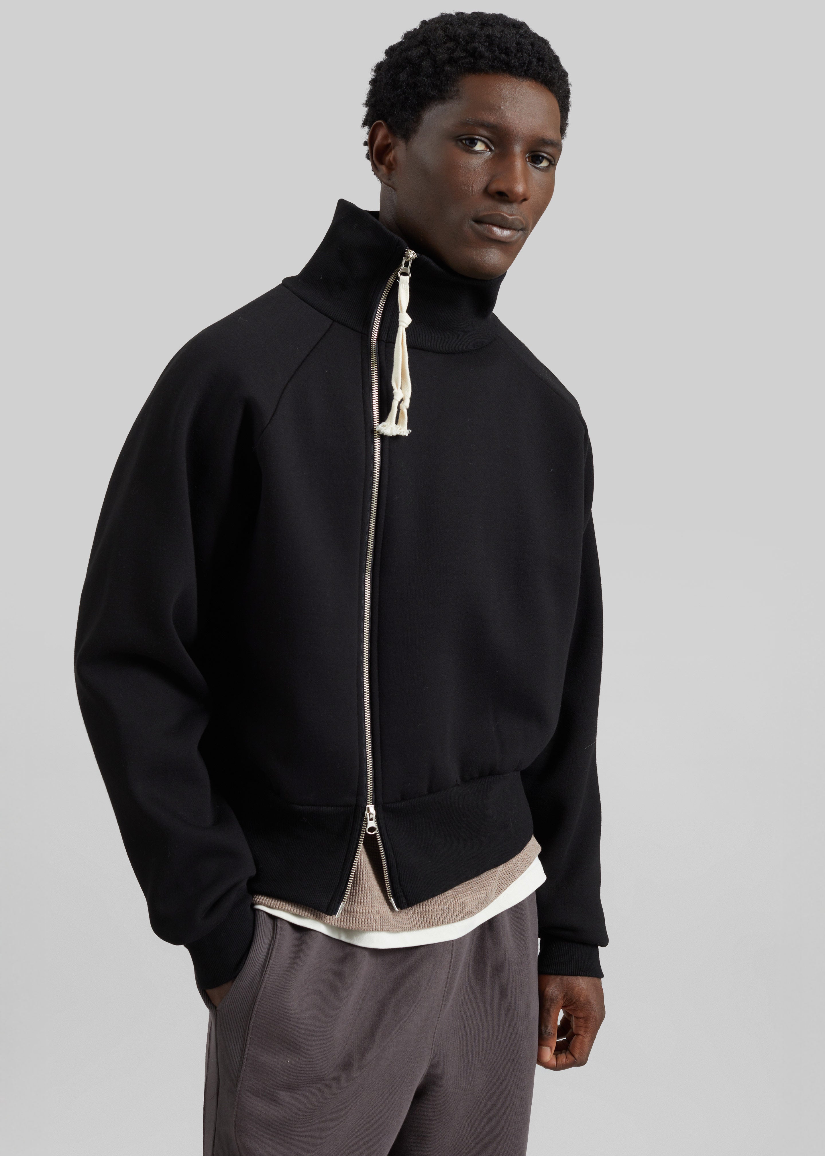 Dexter Off-Center Zip Jacket - Black - 6