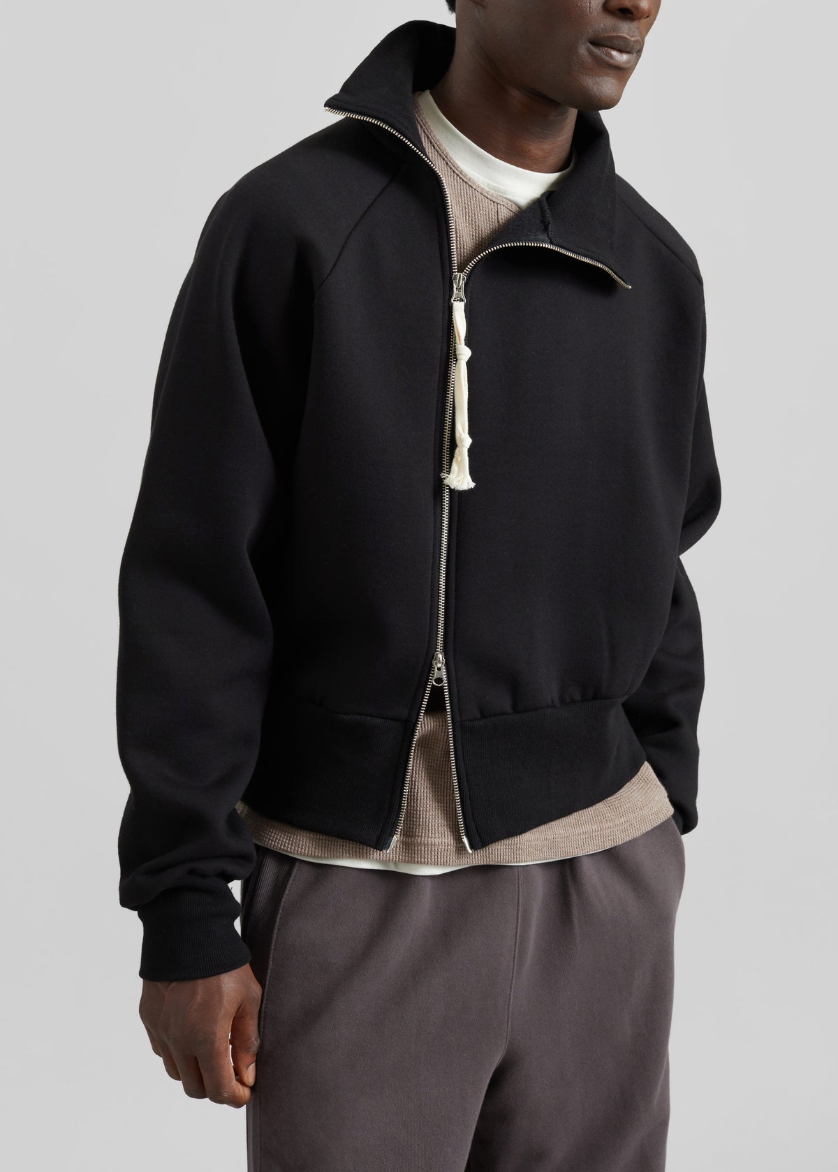 Dexter Off-Center Zip Jacket - Black - 5
