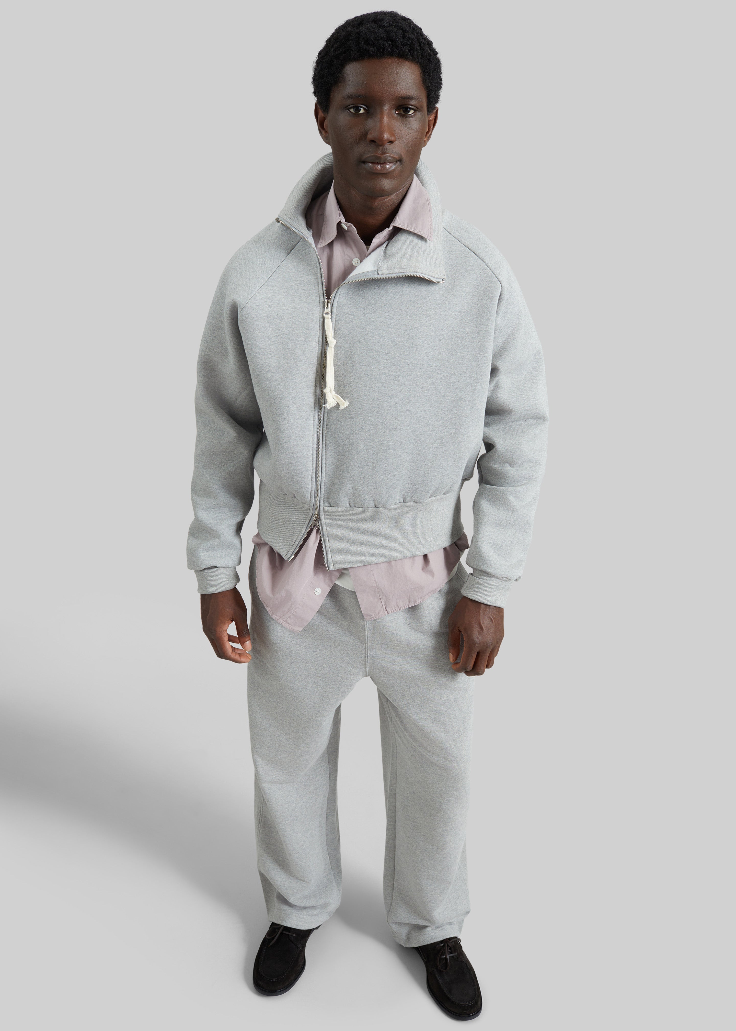 Dexter Off-Center Zip Jacket - Grey - 5
