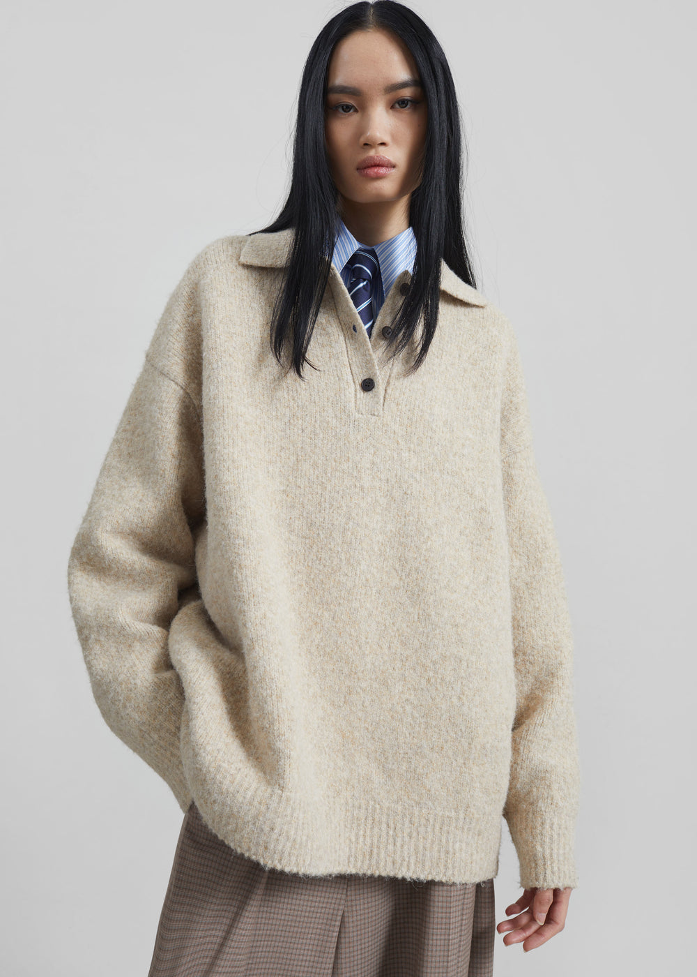 Dienne Polo Sweater - Beige