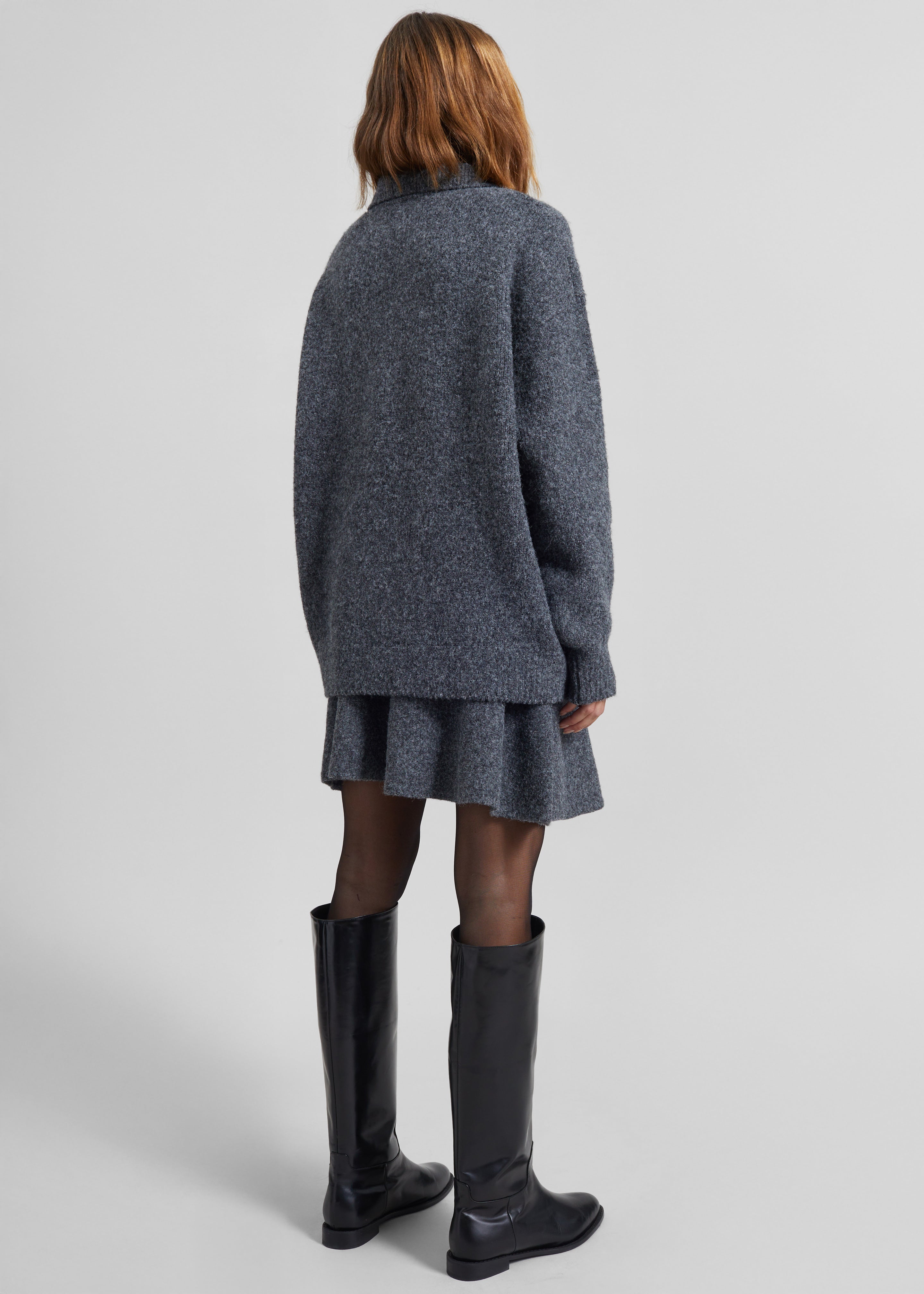 Dienne Knit Mini Skirt - Grey - 7