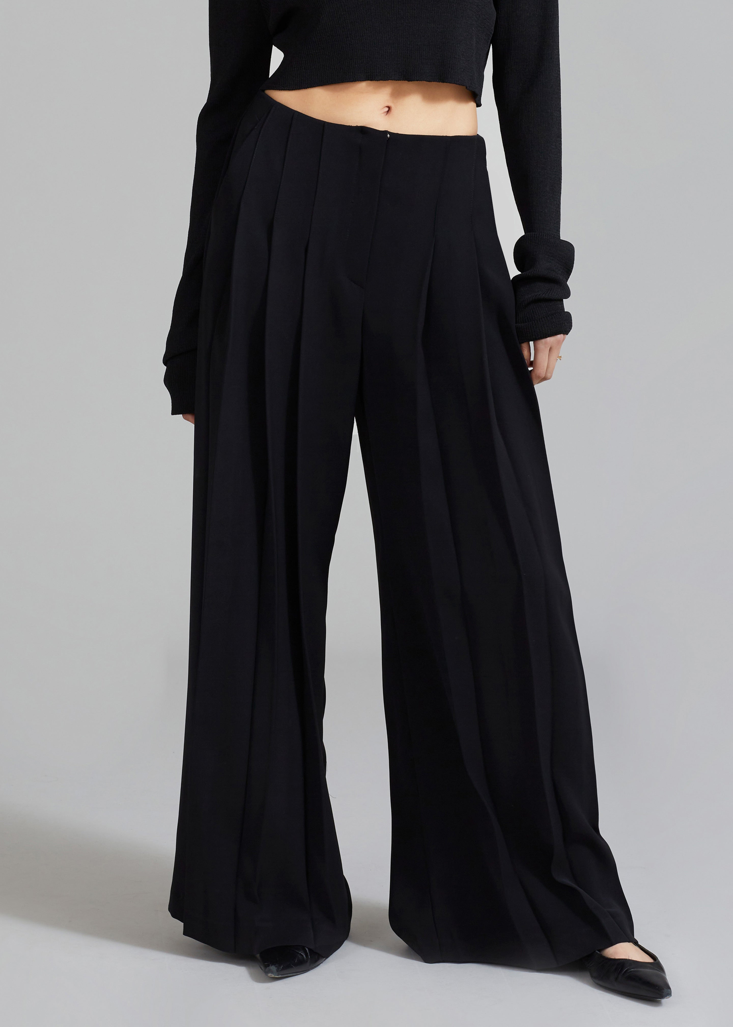 Dillon Pleated Pants - Black – The Frankie Shop