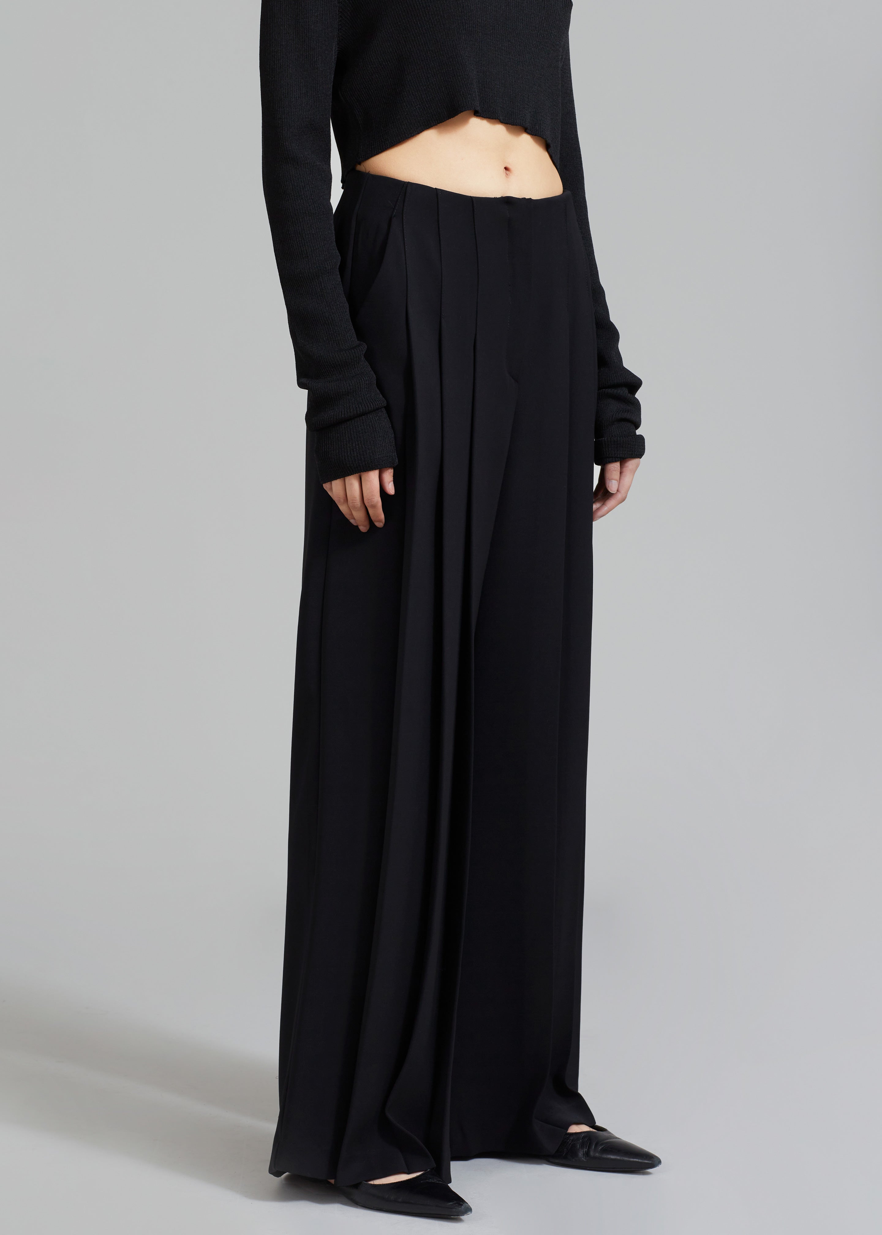 Dillon Pleated Pants - Black – The Frankie Shop