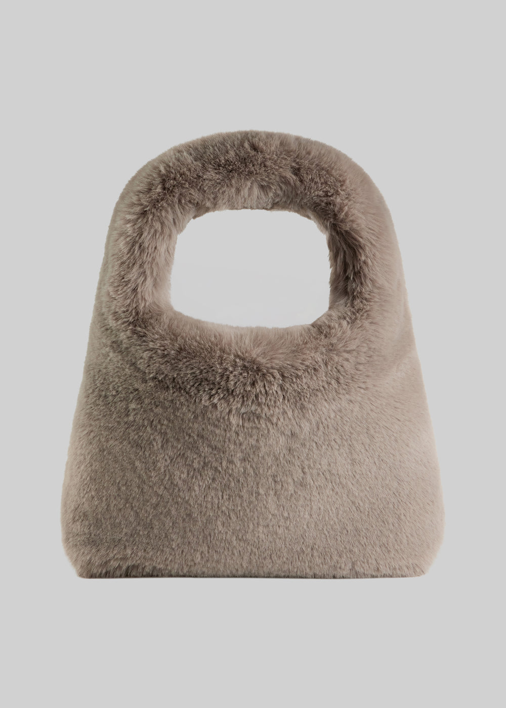 Dolomia Faux Fur Bag - Light Taupe - 1