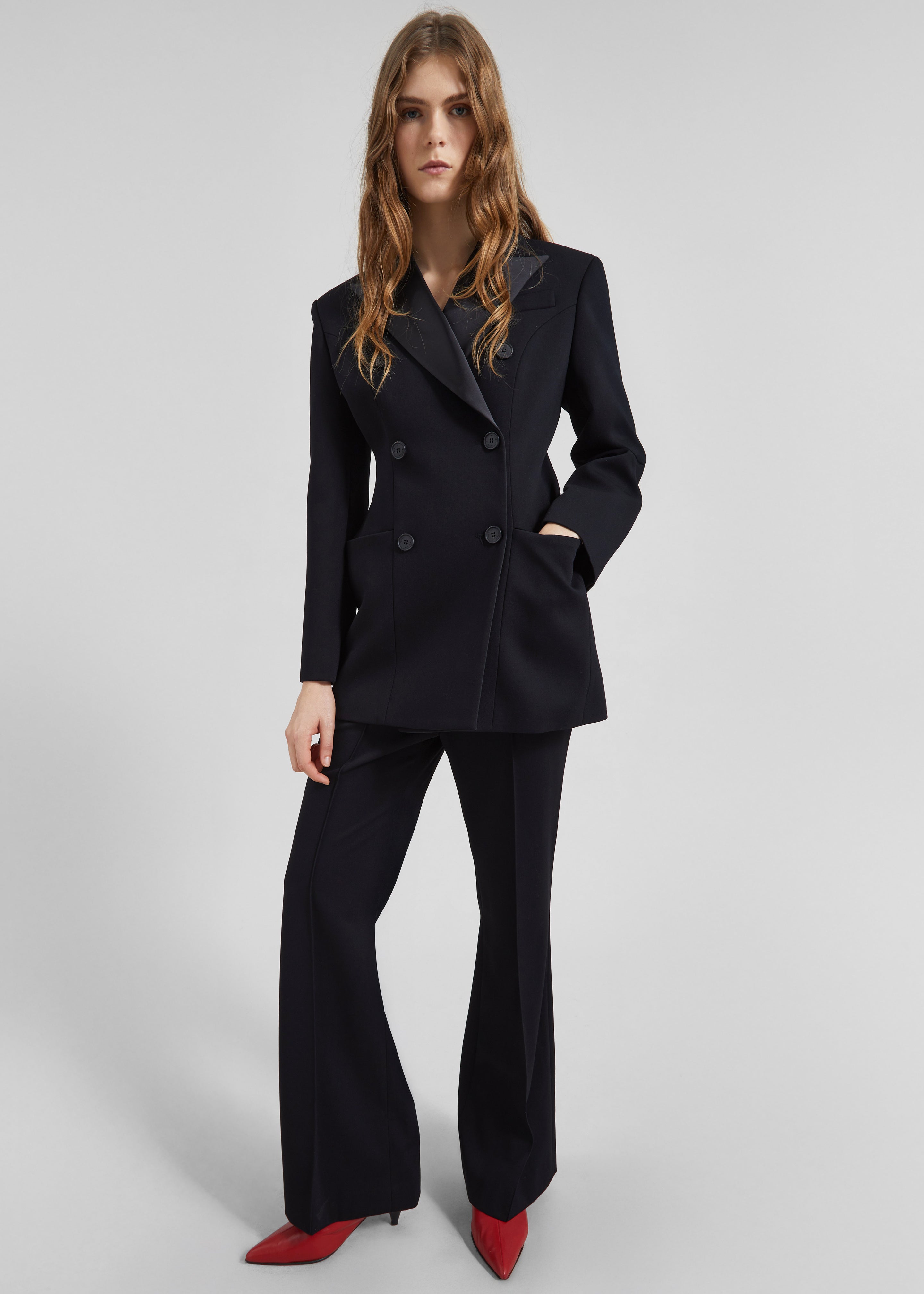 Women＇s Hourglass Blazer 黒　テーラードジャケット Colette Hourglass Blazer - Black – The Frankie Shop