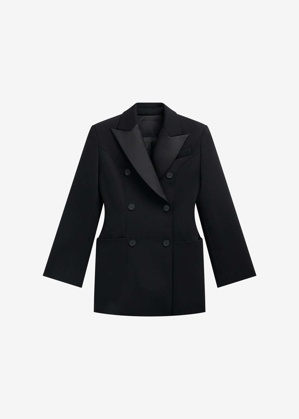 Dorotea Hourglass Smoking Blazer - Black - 8