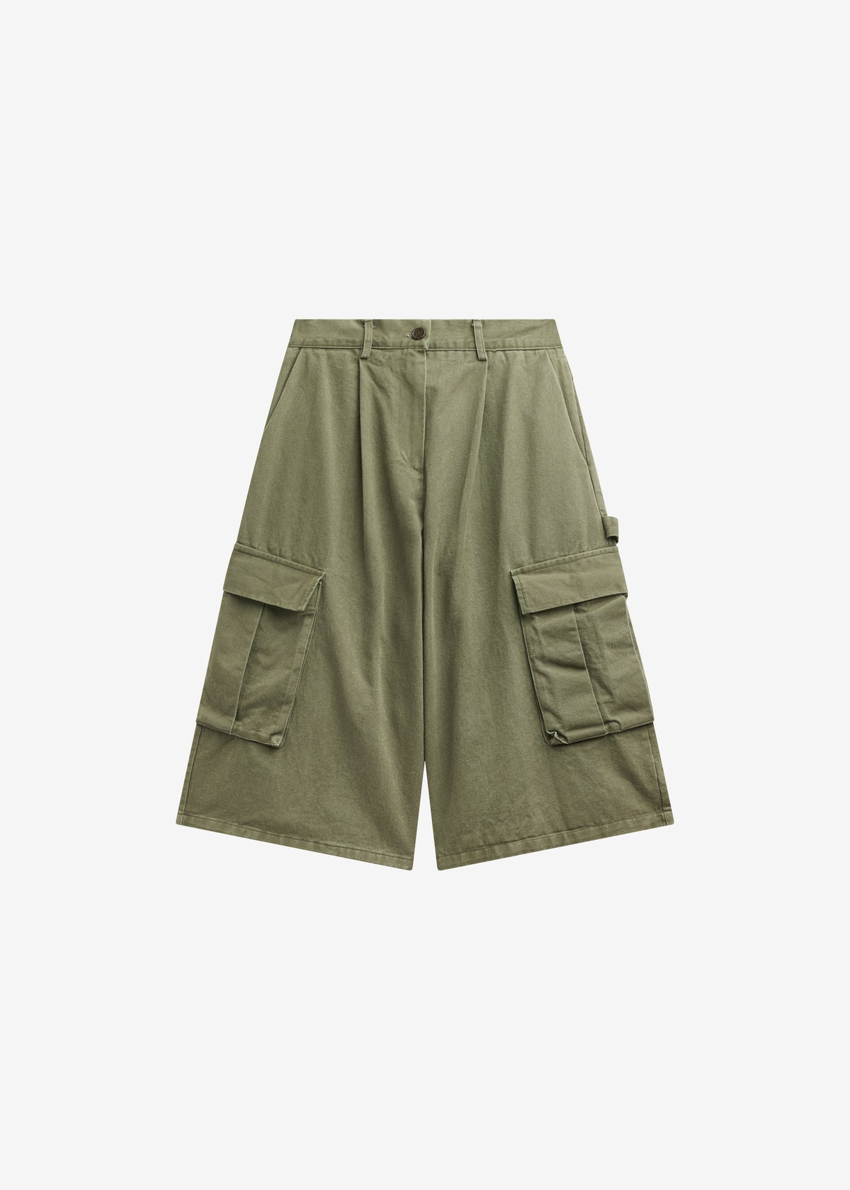 Dorva Cargo Bermuda Shorts - Pale Olive - 7