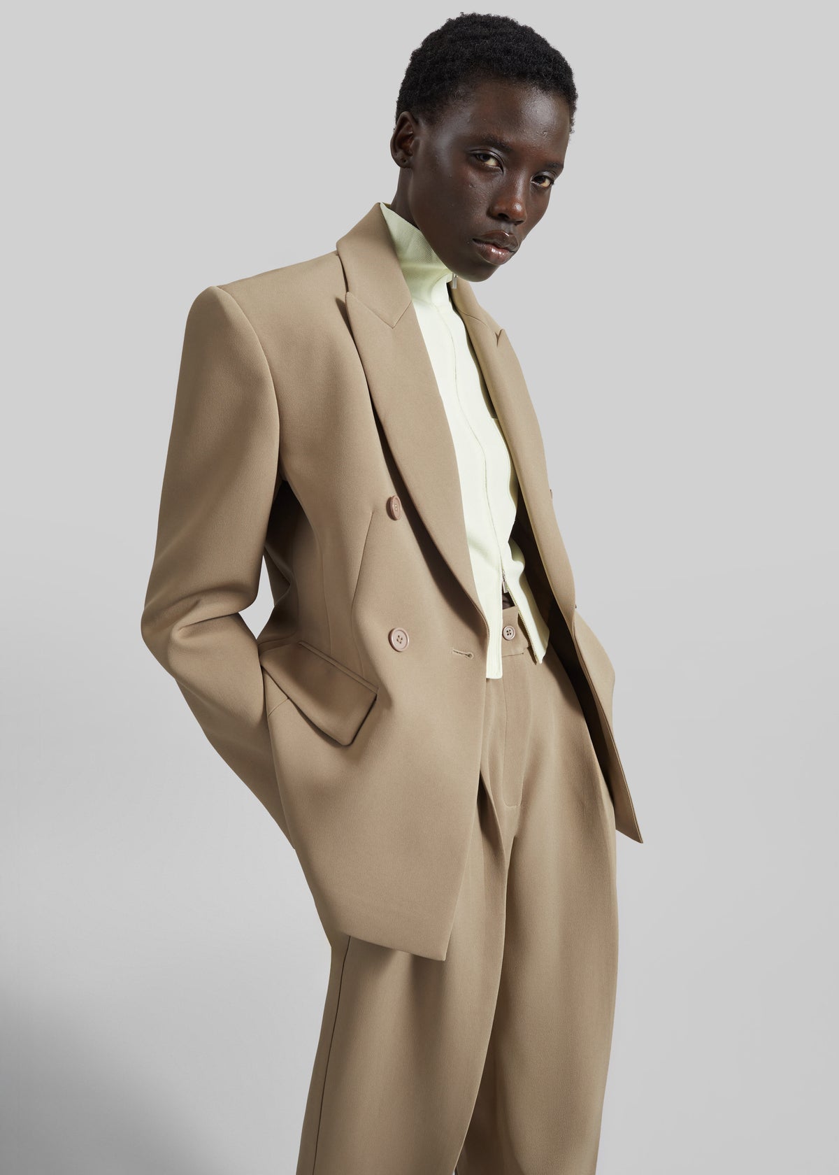 Doyer Cinched Blazer - Beige - 9