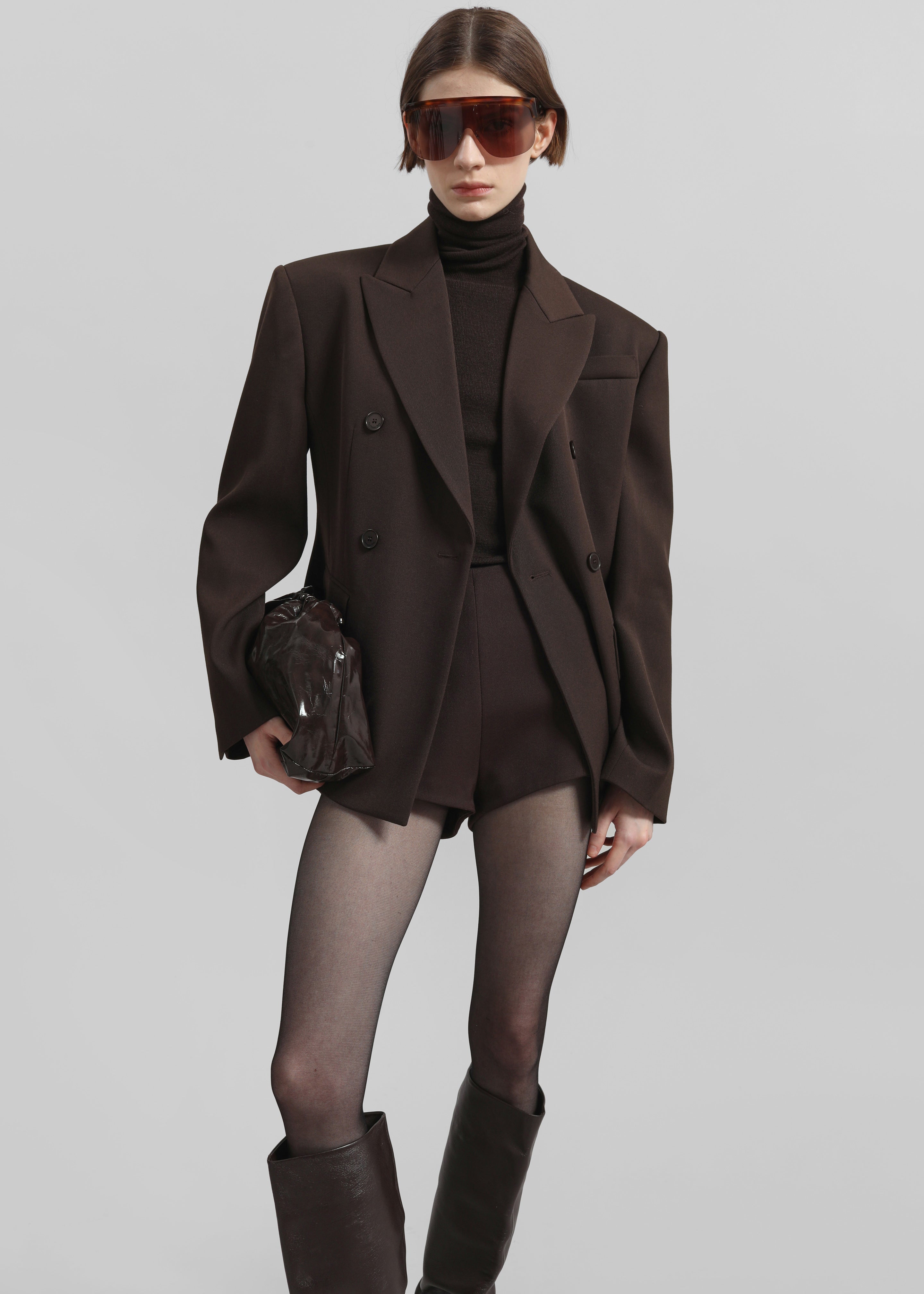 Doyer Cinched Blazer - Brown - 1