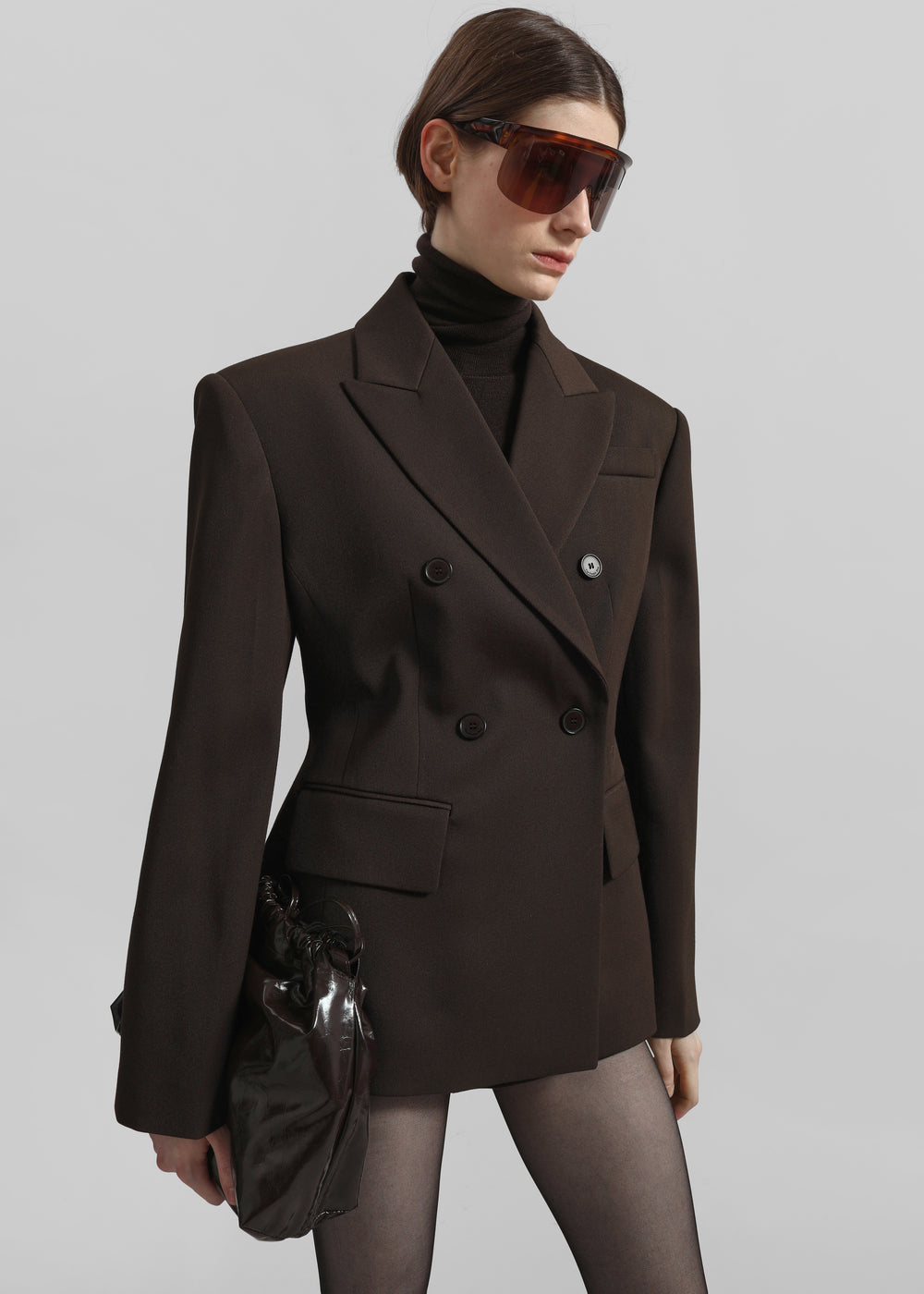 Doyer Cinched Blazer - Brown - 1