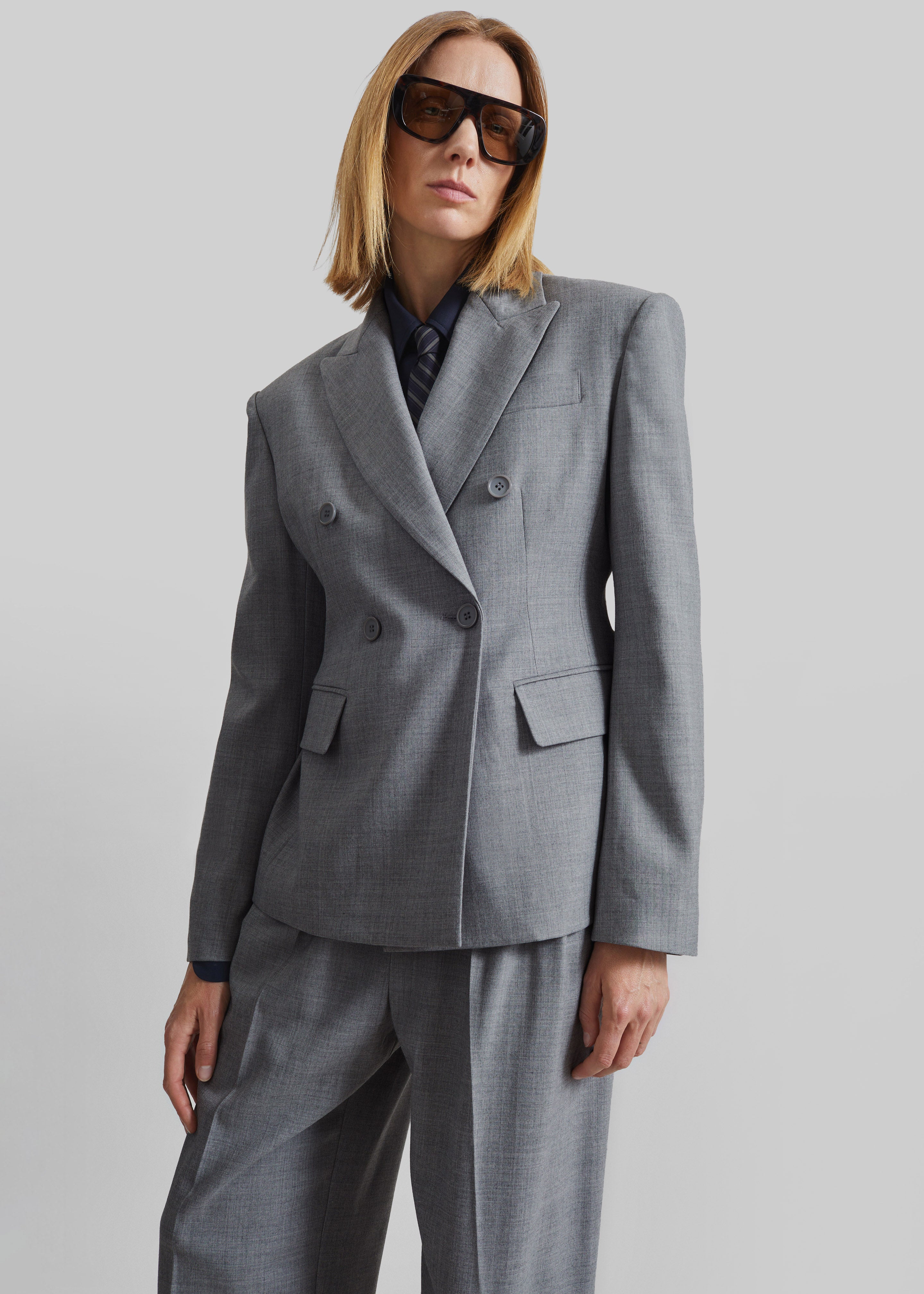 Doyer Cinched Blazer - Light Grey - 5