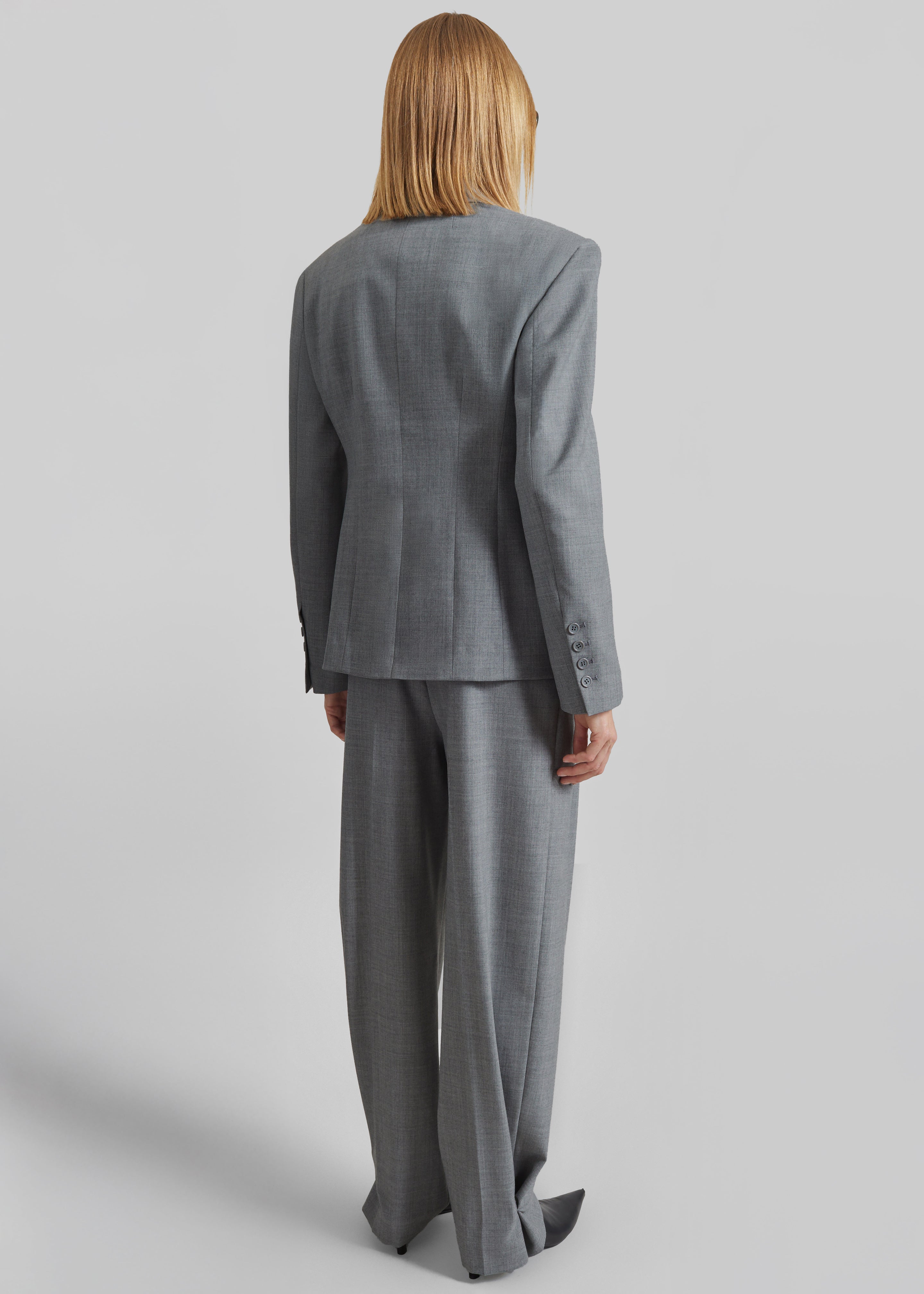 Doyer Cinched Blazer - Light Grey - 6