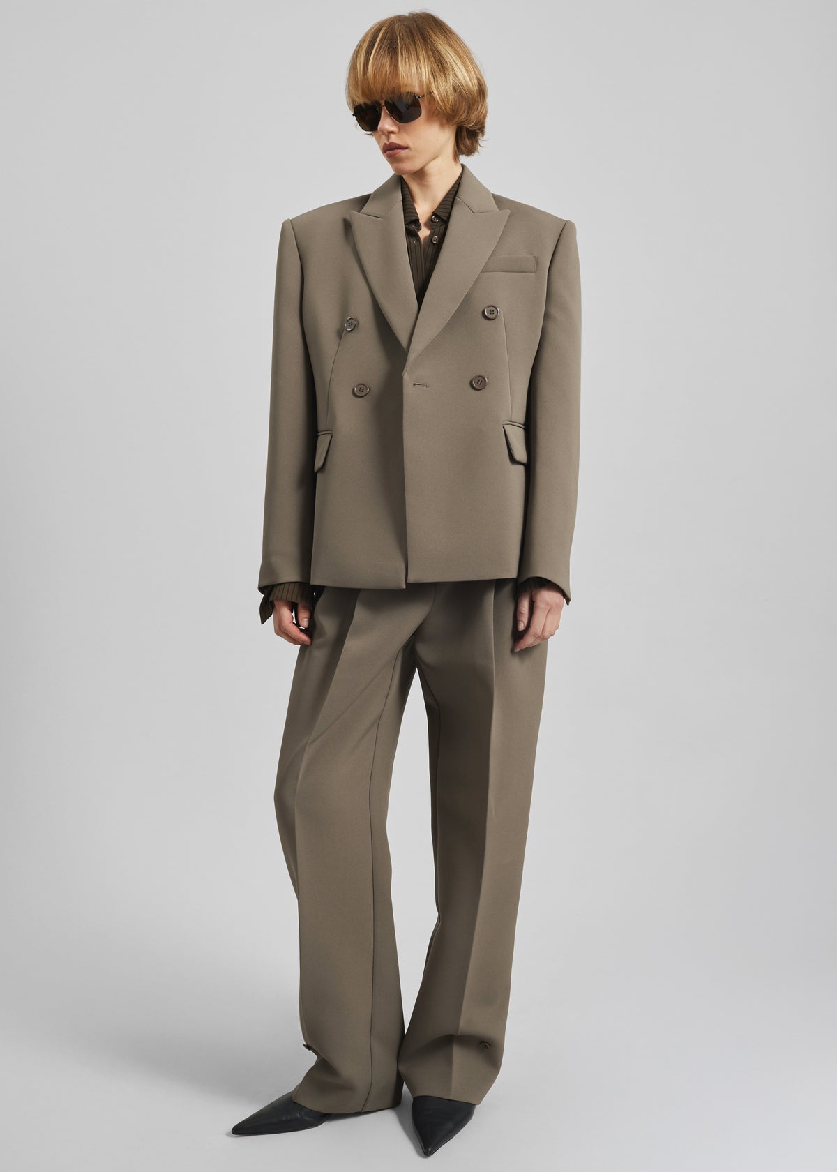 Doyer Cinched Blazer - Moss Green - 5