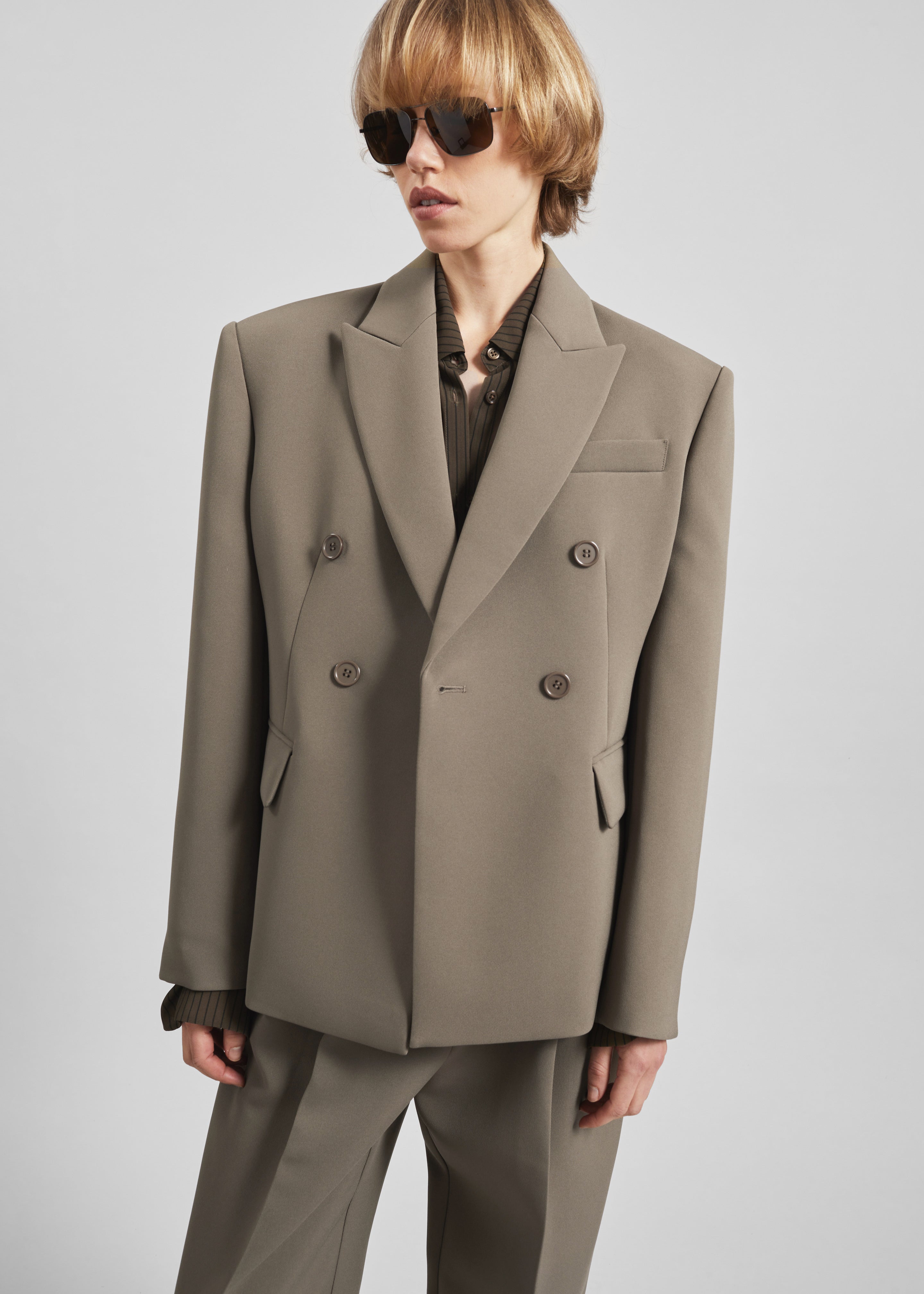 Doyer Cinched Blazer - Moss Green - 4