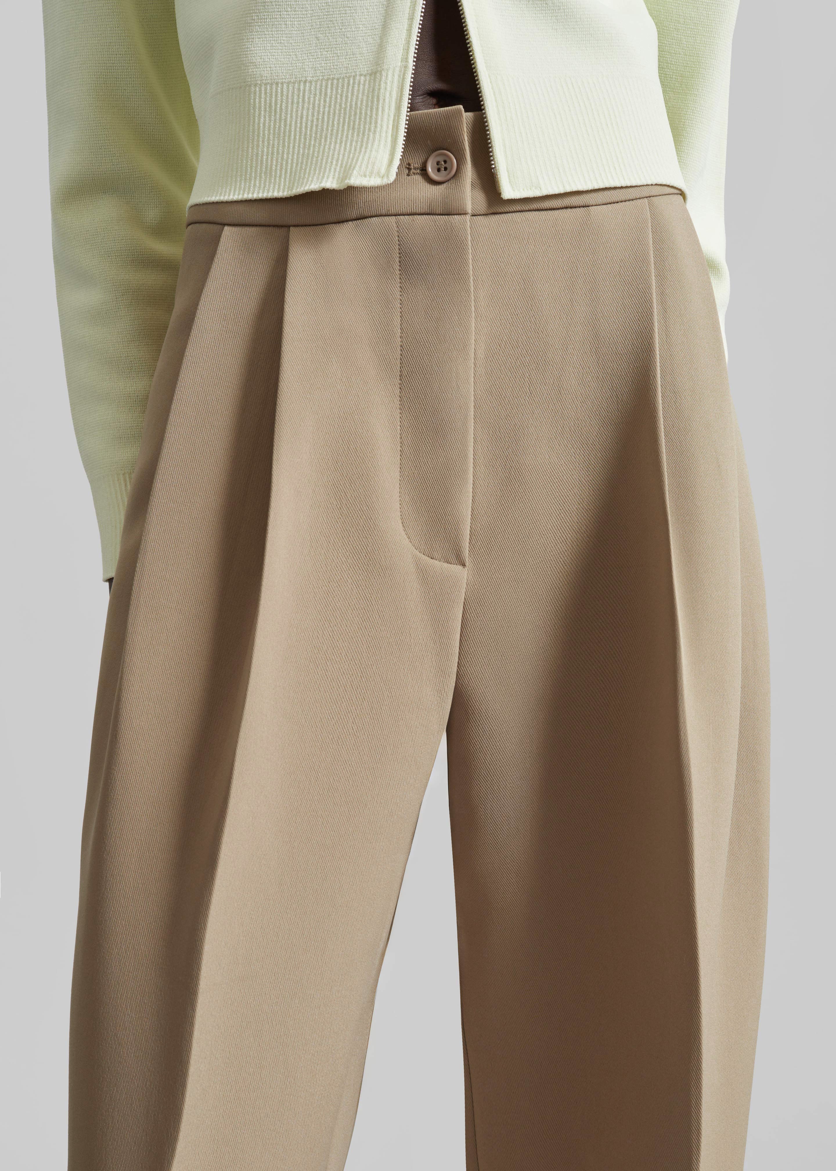 Doyer Pleated Trousers - Beige - 4