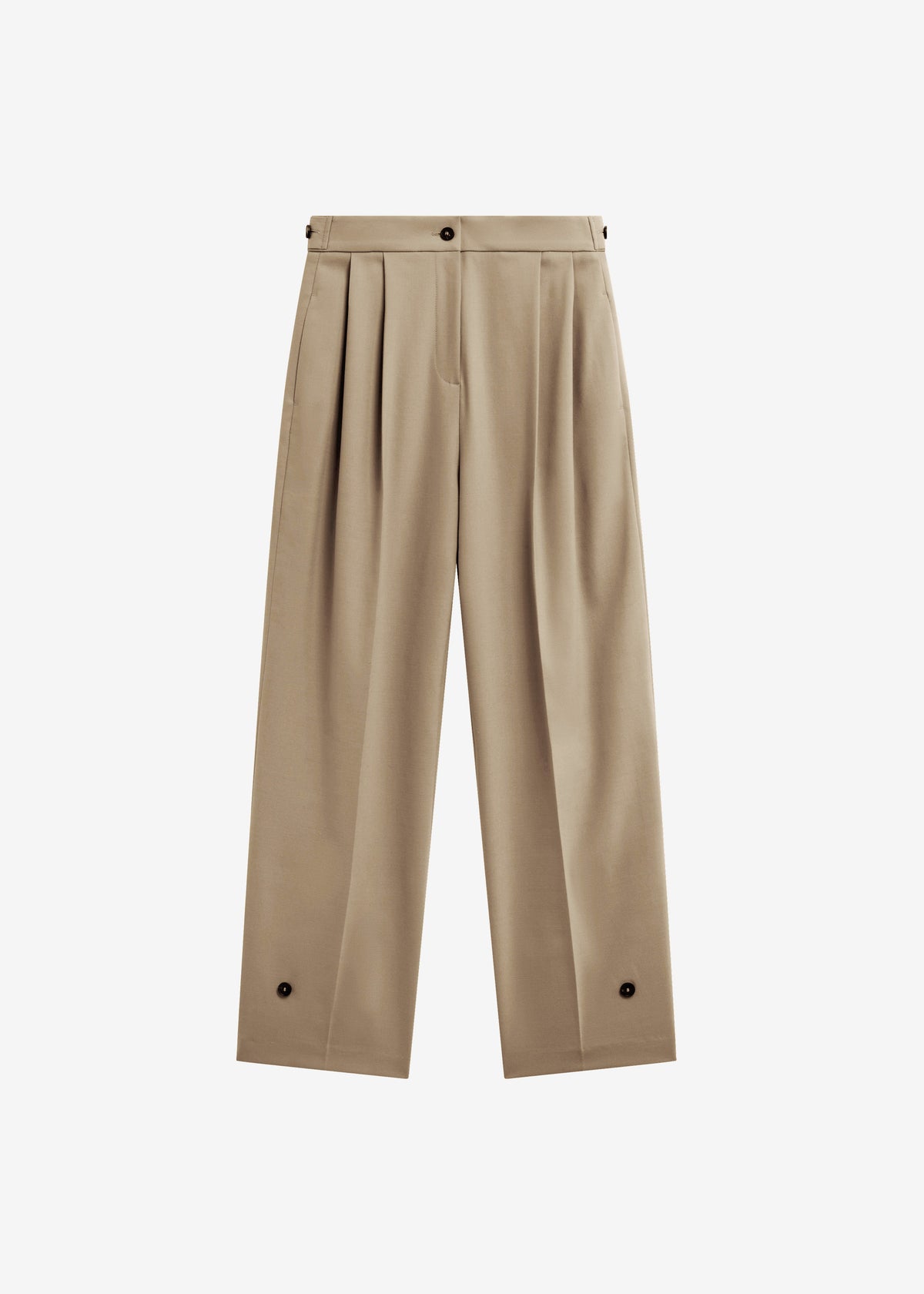 Doyer Pleated Trousers - Beige - 12