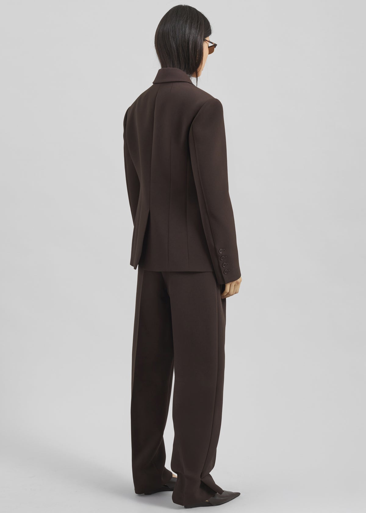 Doyer Pleated Trousers - Brown - 9