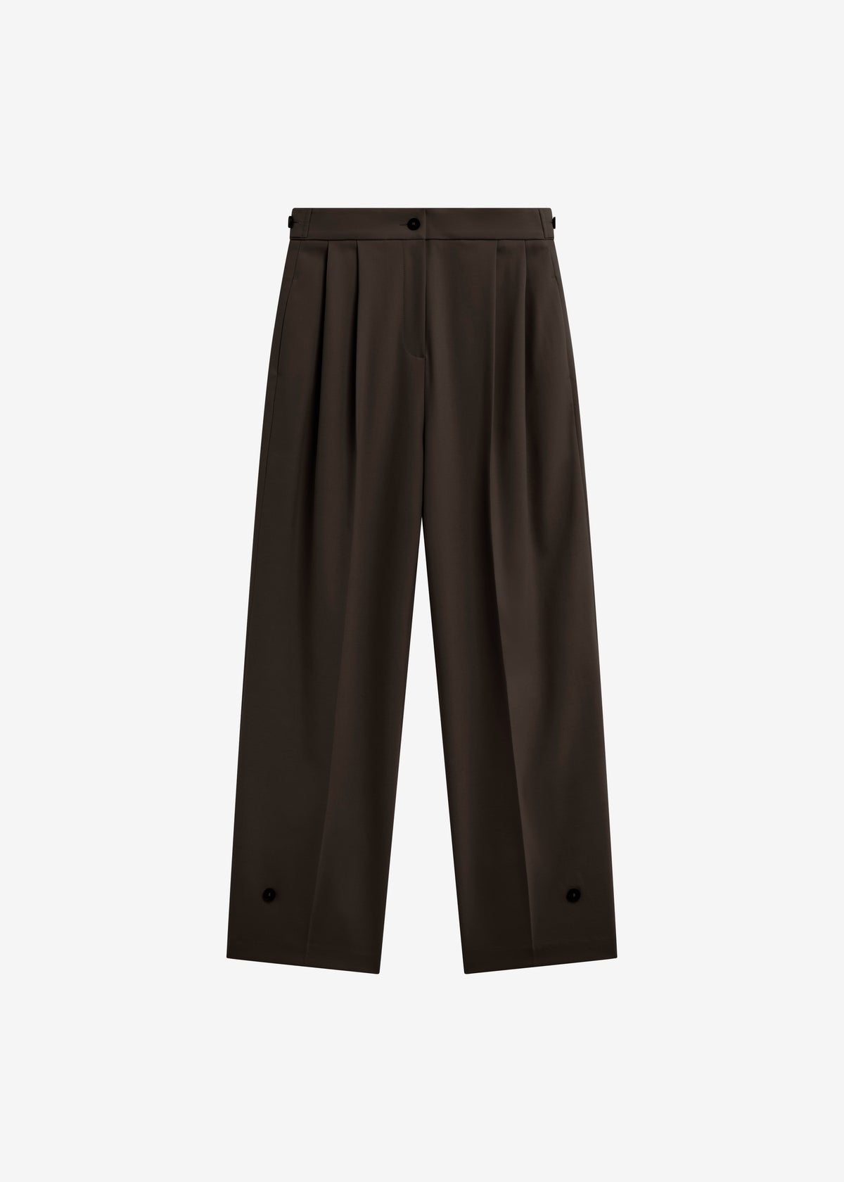 Doyer Pleated Trousers - Brown - 10