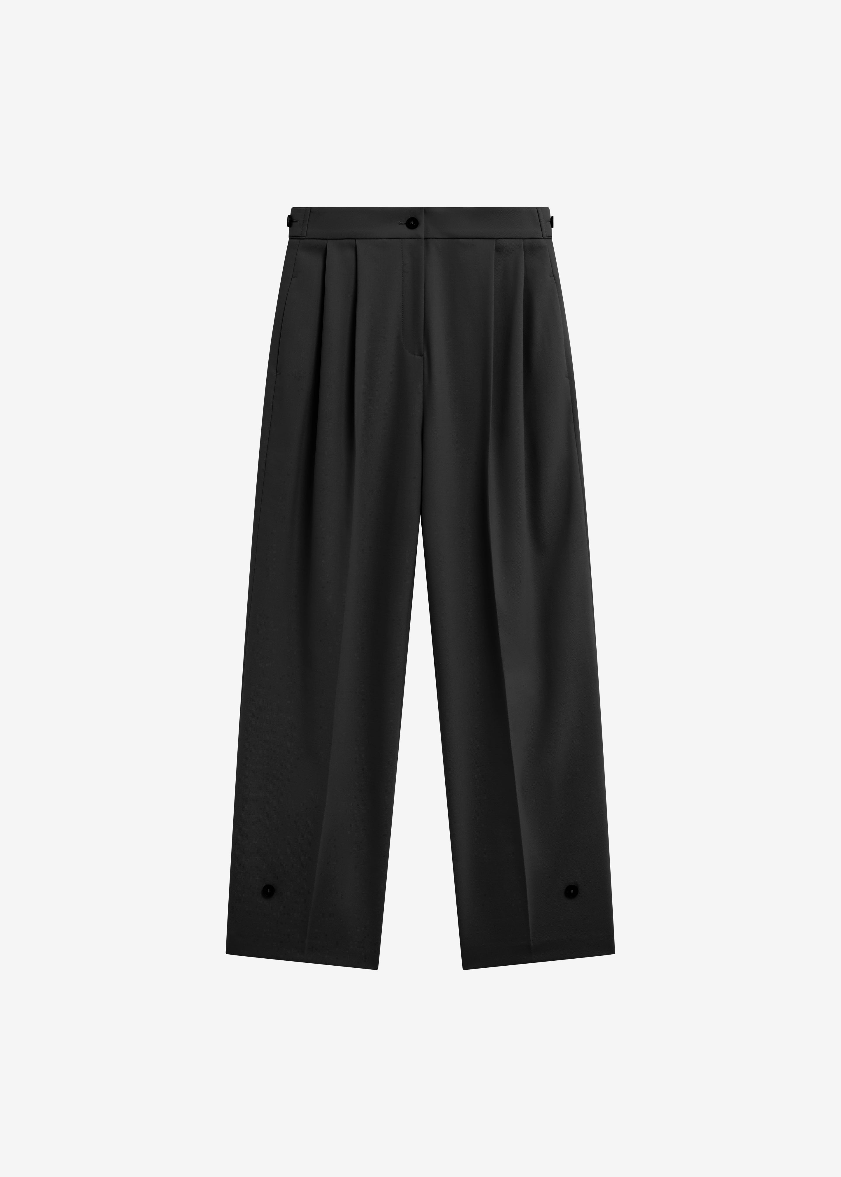 Doyer Pleated Trousers - Black - 9