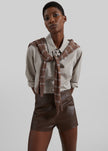 Dreux Faux Leather Hot Pants - Brown