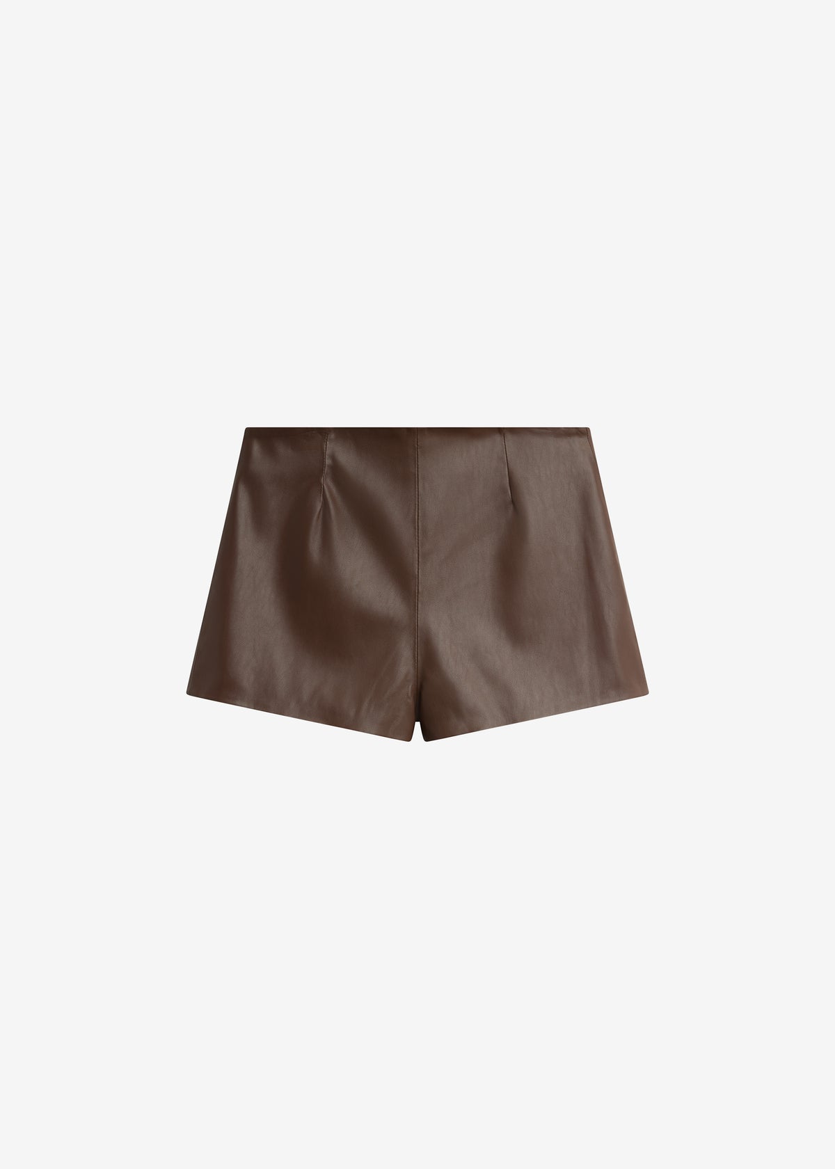 Dreux Faux Leather Hot Pants - Brown - 11