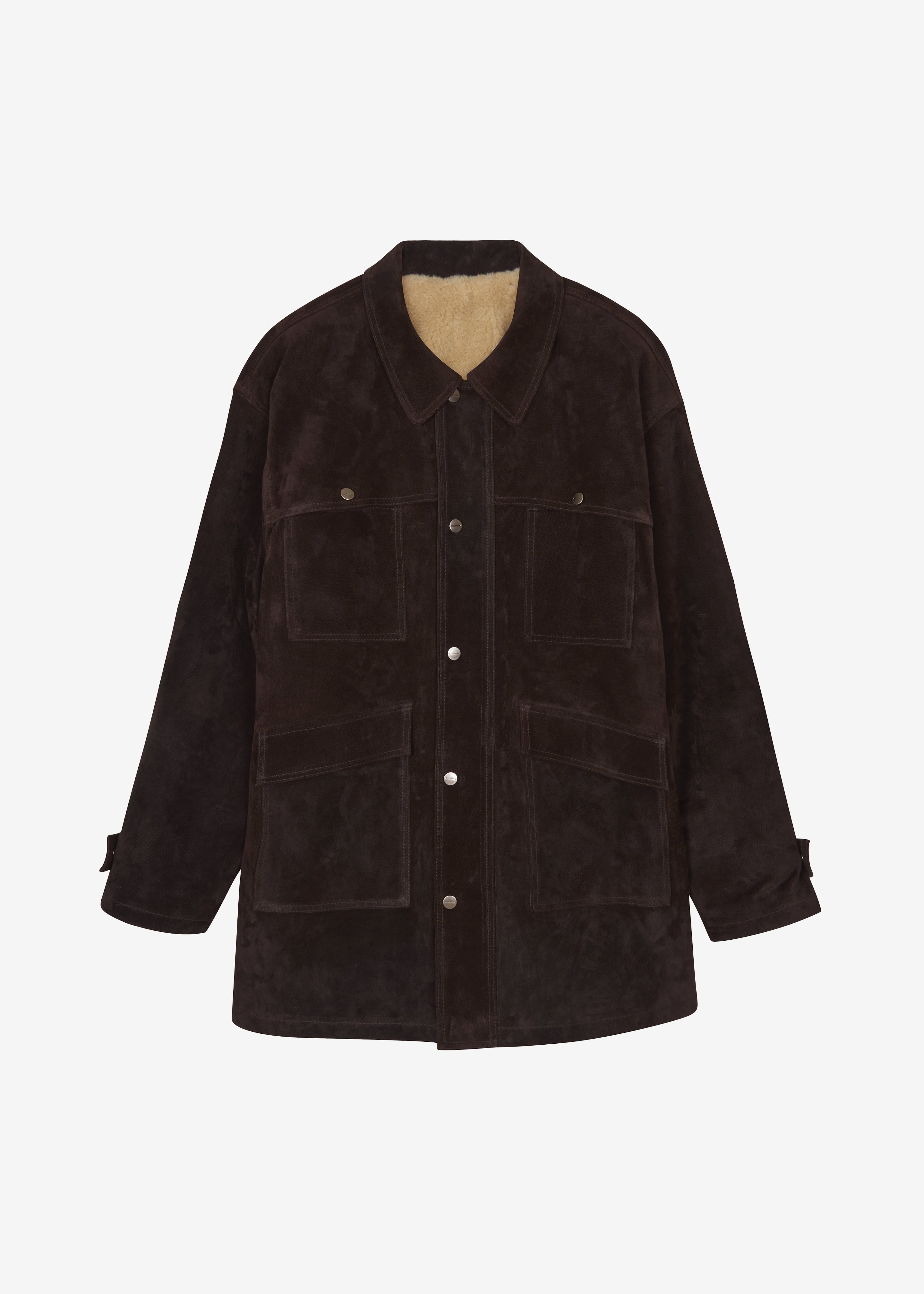 Dulnain Suede Field Jacket - Dark Brown - 9