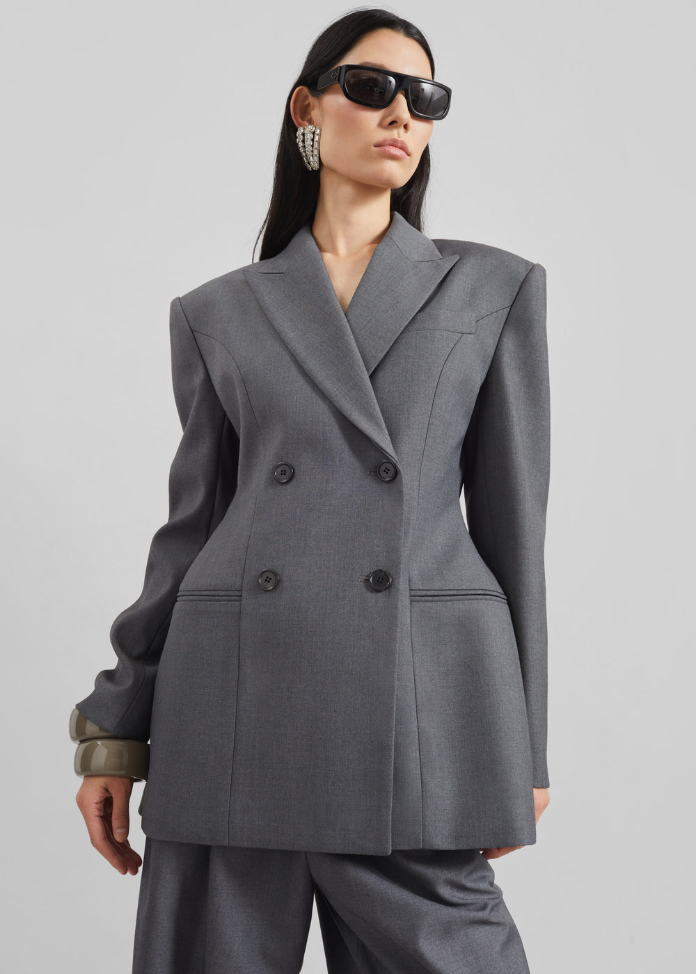Dulverton Hourglass Blazer - Grey - 1