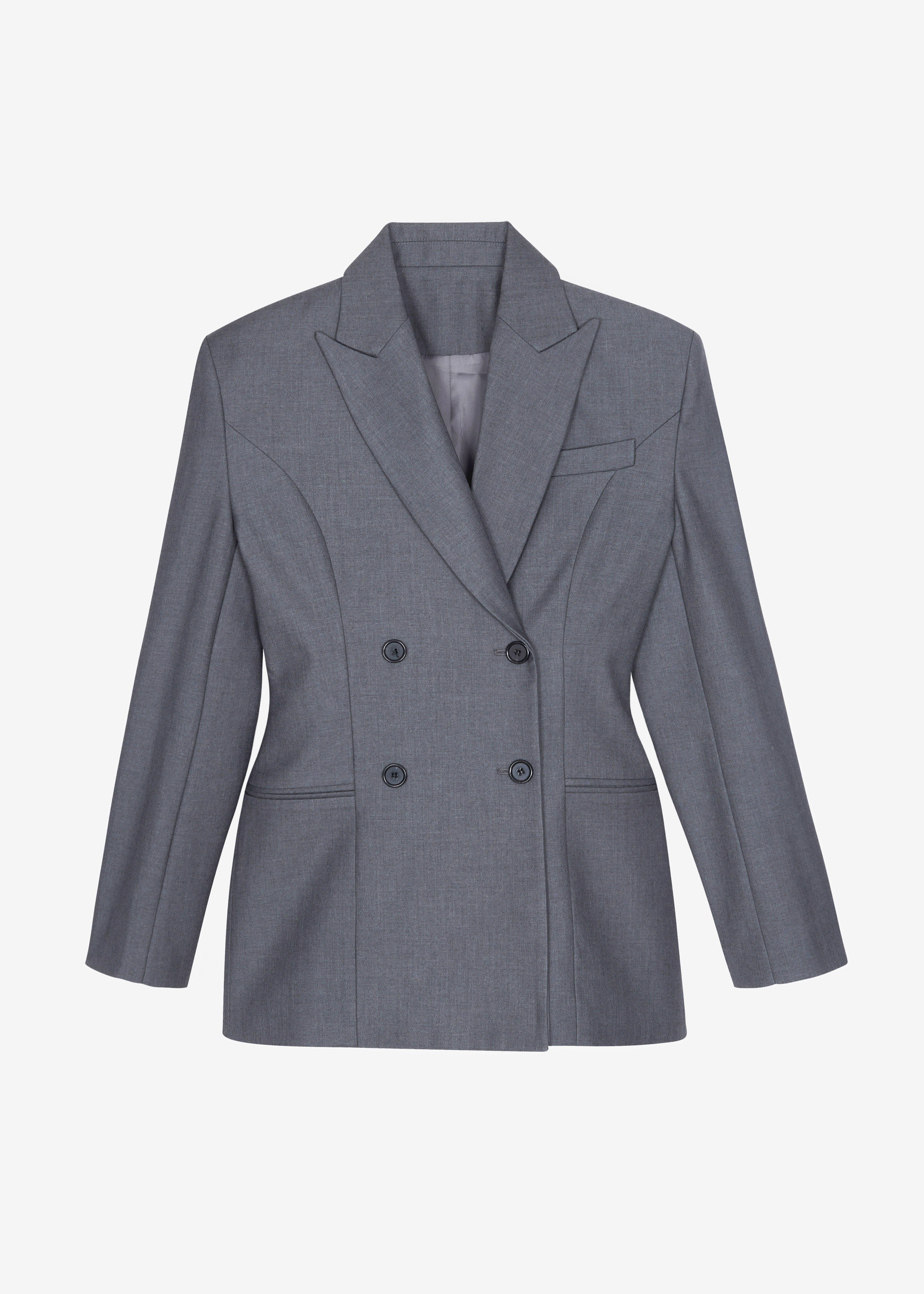 Dulverton Hourglass Blazer - Grey – The Frankie Shop