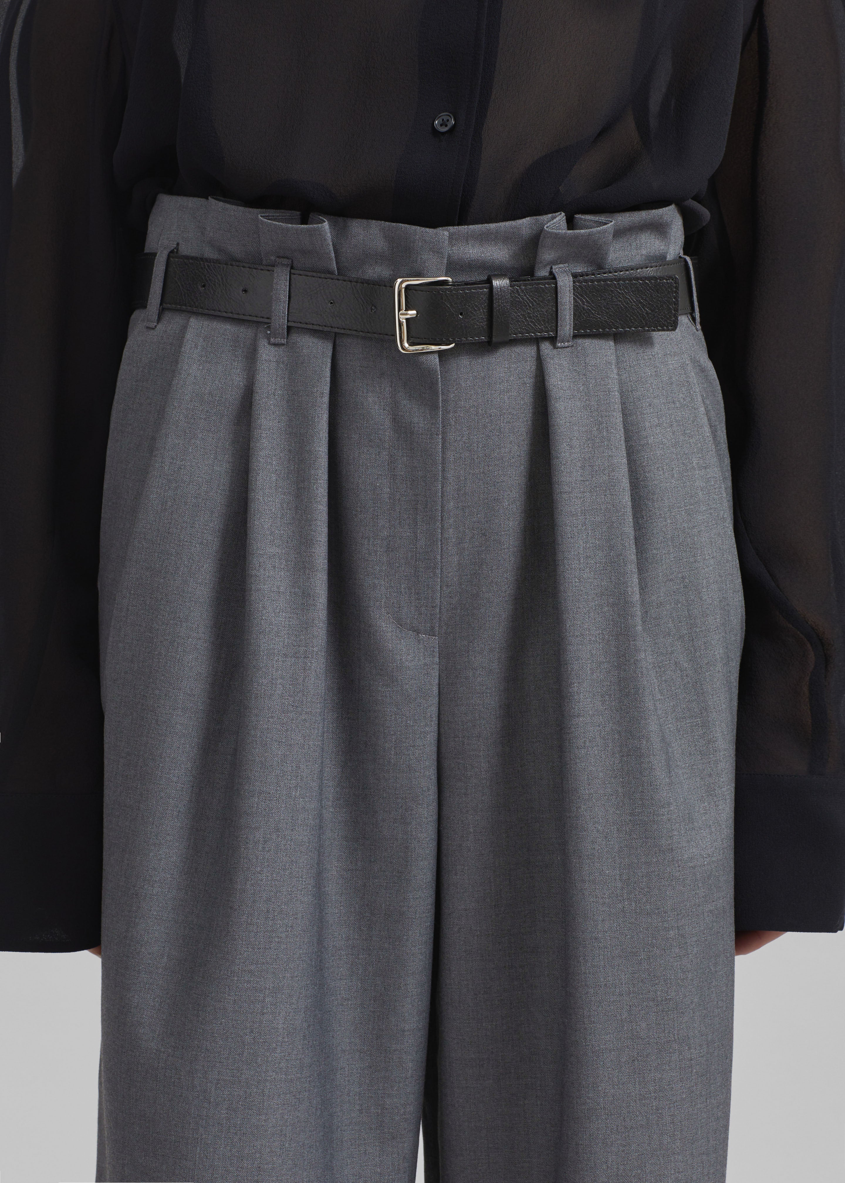 Dulverton Pleated Trousers - Grey - 3