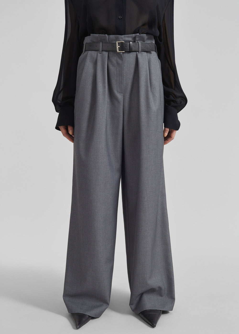 Dulverton Pleated Trousers - Grey - 1