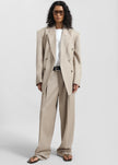 Dunbar Pleated Trousers - Taupe