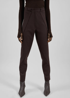Dune Panelled Pants - Dark Brown