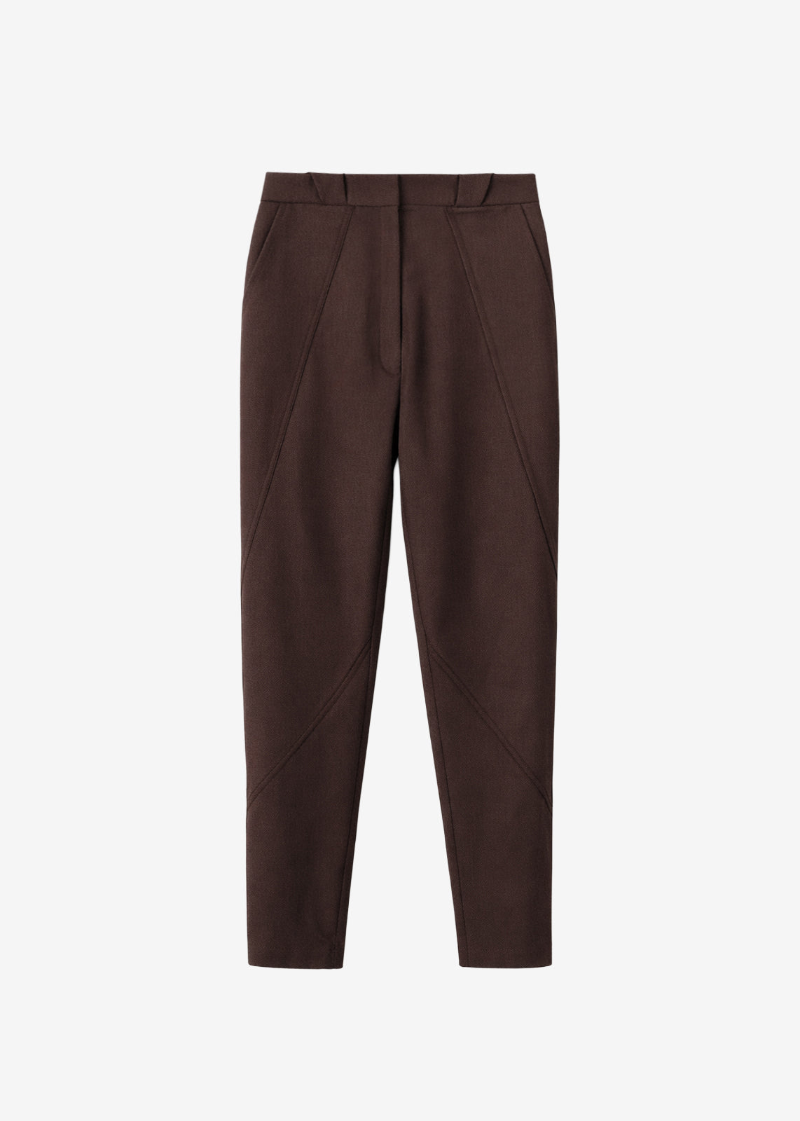 Dune Panelled Pants - Dark Brown