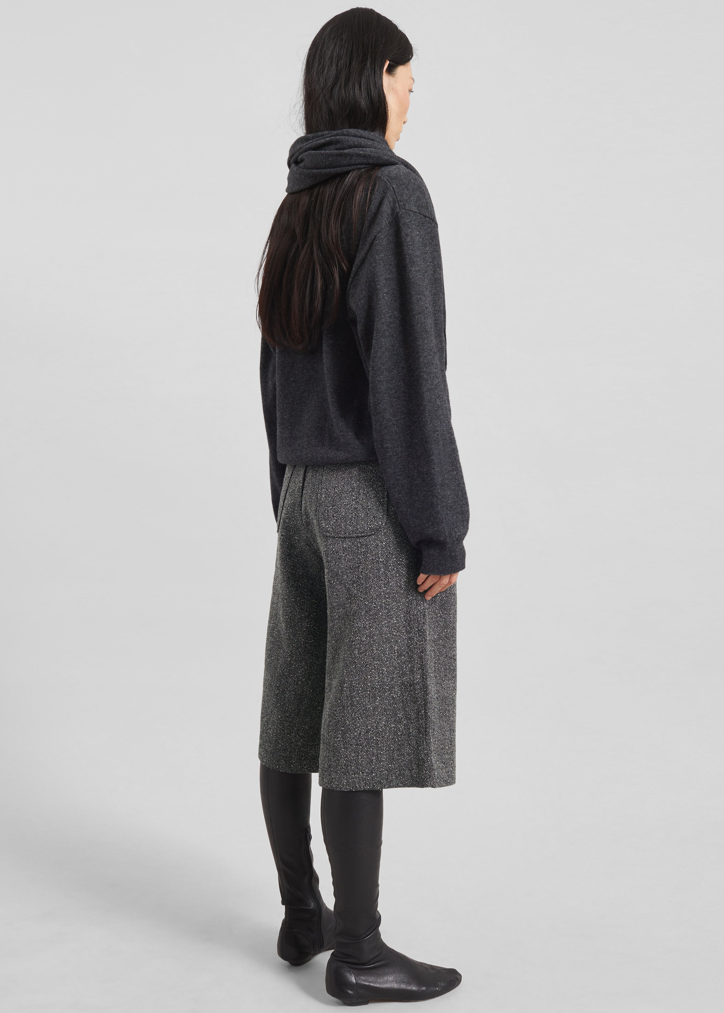 Dunley Bermuda Shorts - Charcoal Melange - 8