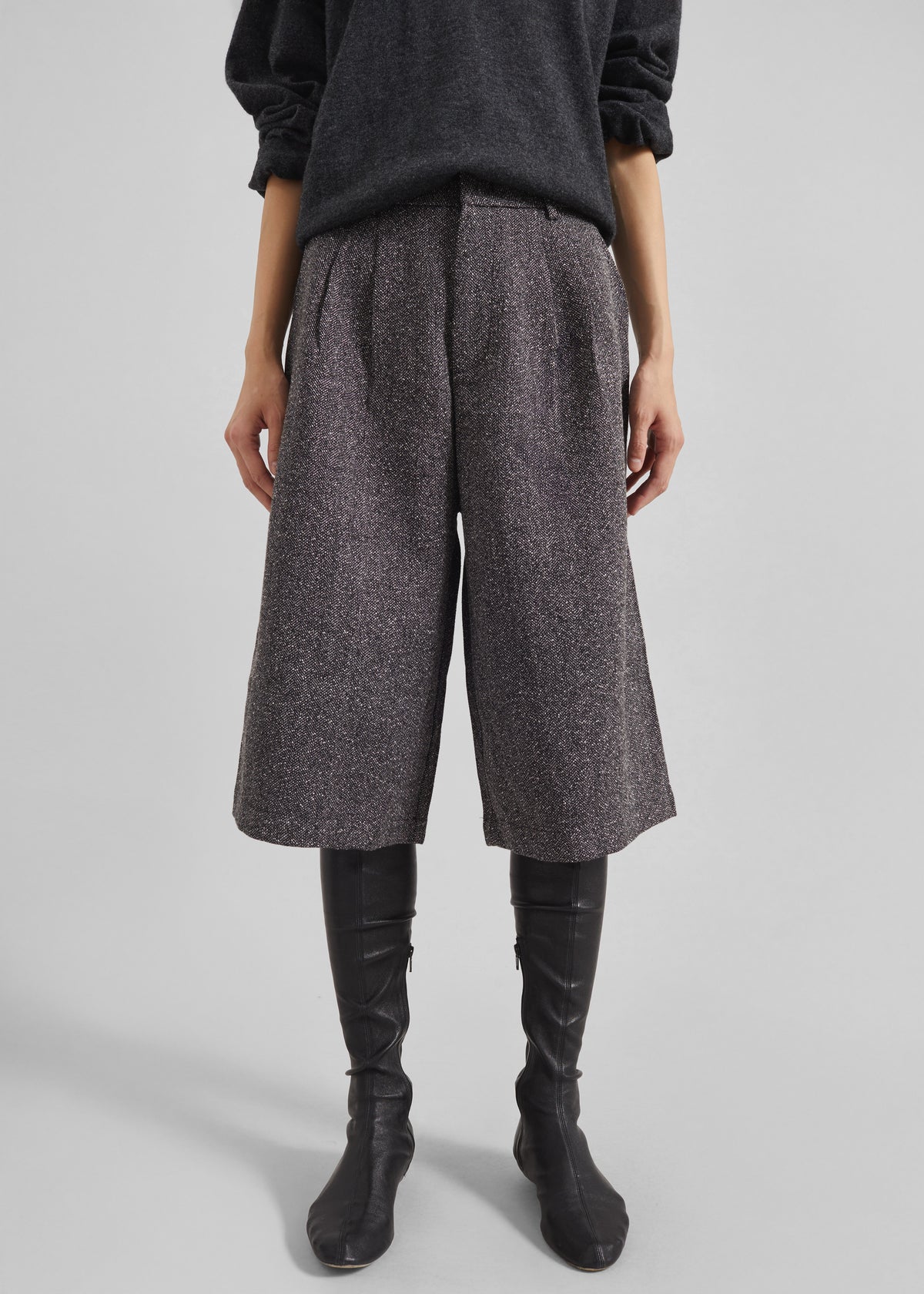 Dunley Bermuda Shorts - Charcoal Melange - 5