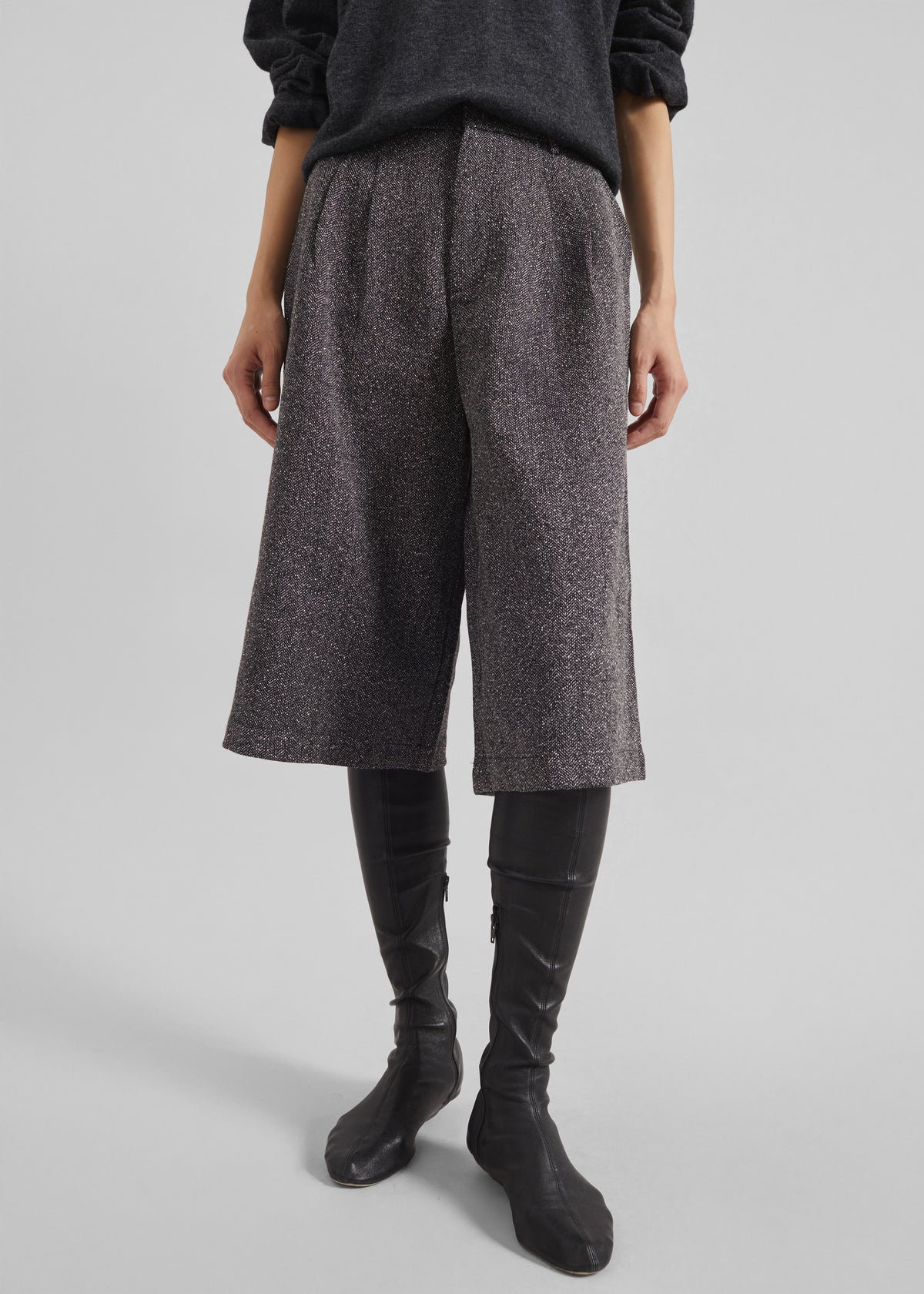 Dunley Bermuda Shorts - Charcoal Melange - 2