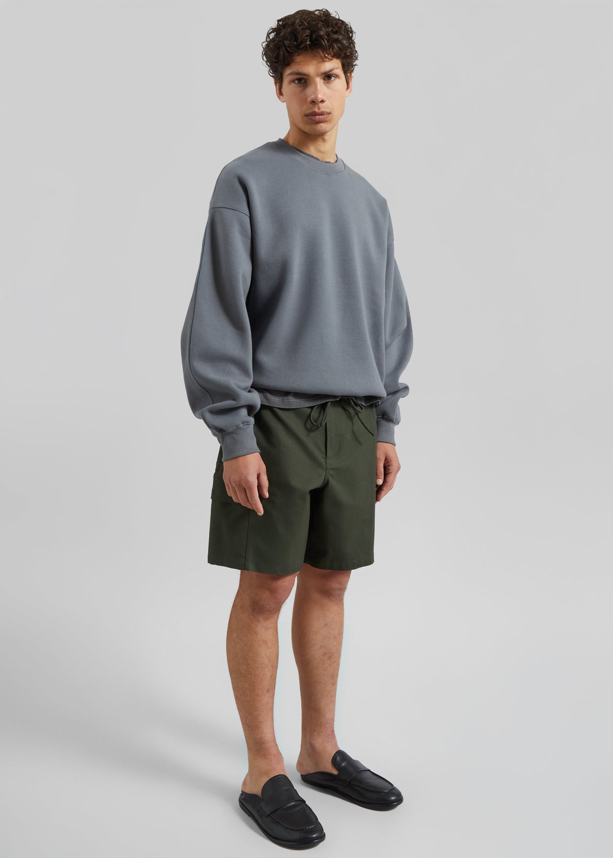 Dunloy Oversized Sweatshirt - Grey - 2
