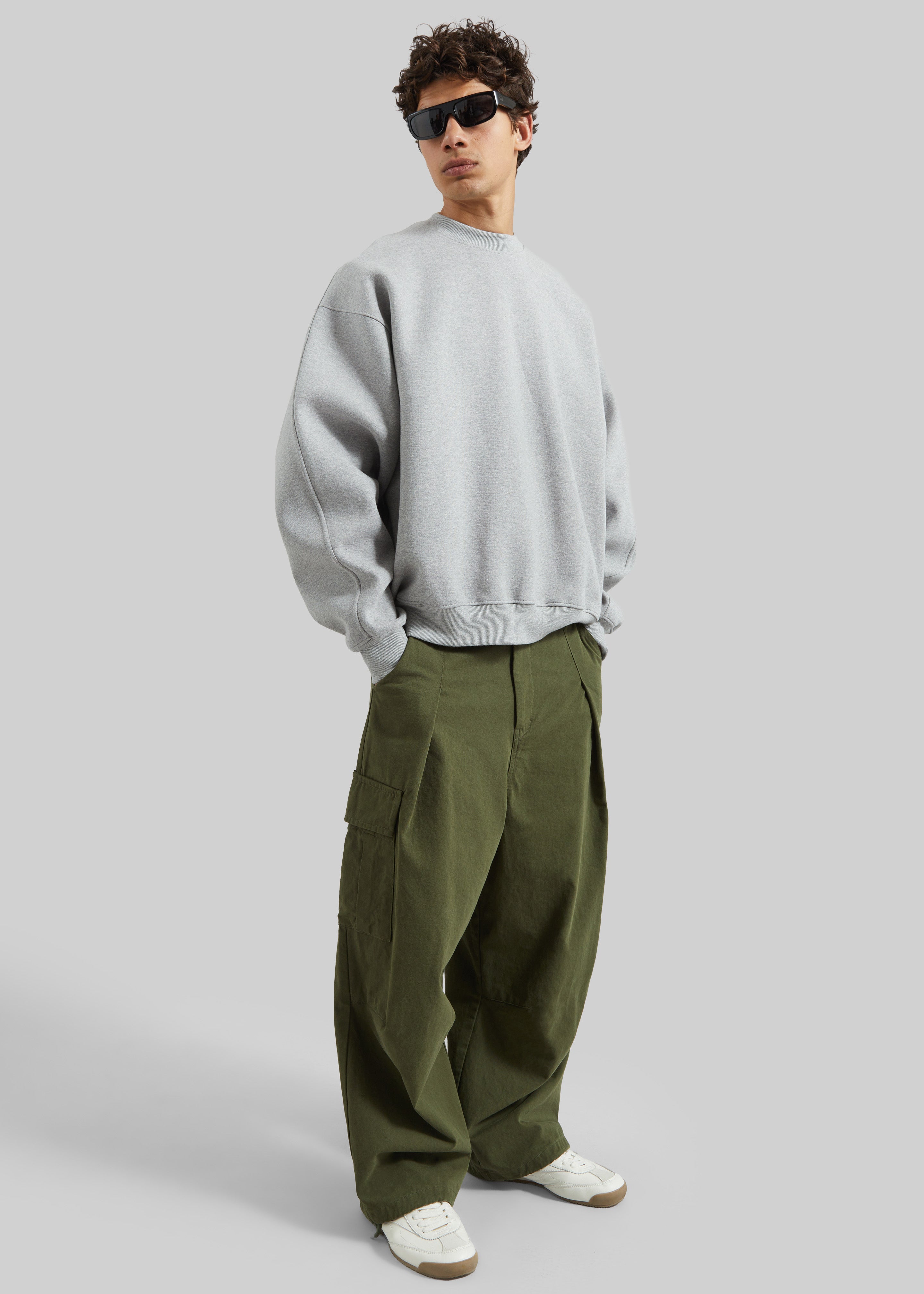 Dunloy Oversized Sweatshirt - Light Grey - 4