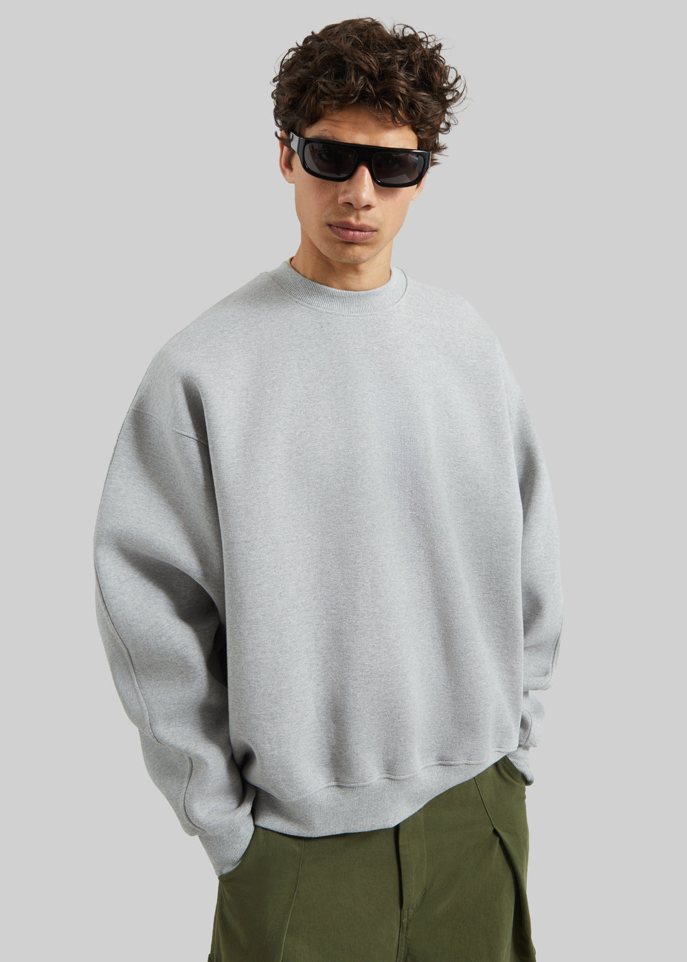 Dunloy Oversized Sweatshirt - Light Grey