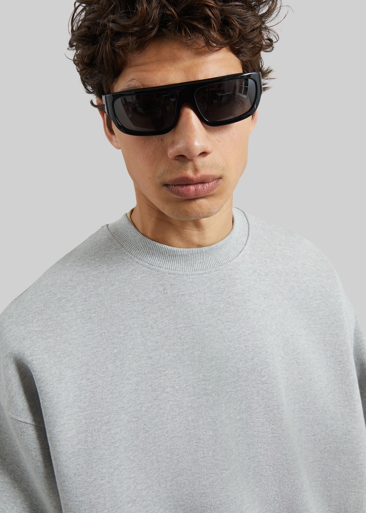 Dunloy Oversized Sweatshirt - Light Grey - 3