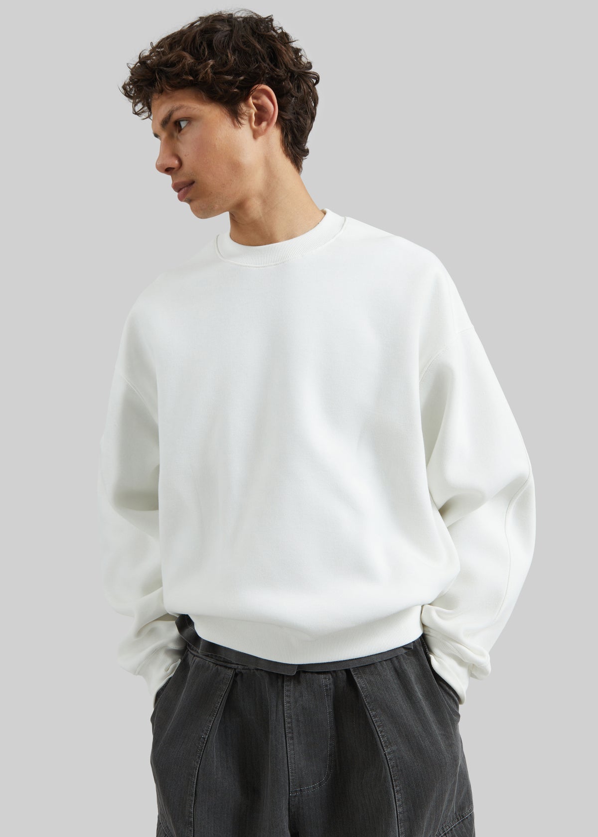 Dunloy Oversized Sweatshirt - White - 1